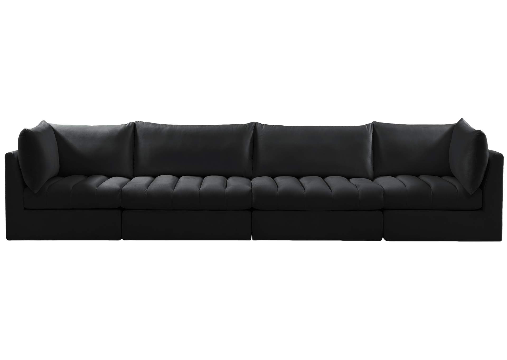 Jacob Black Velvet Modular Sofa,Meridian Furniture