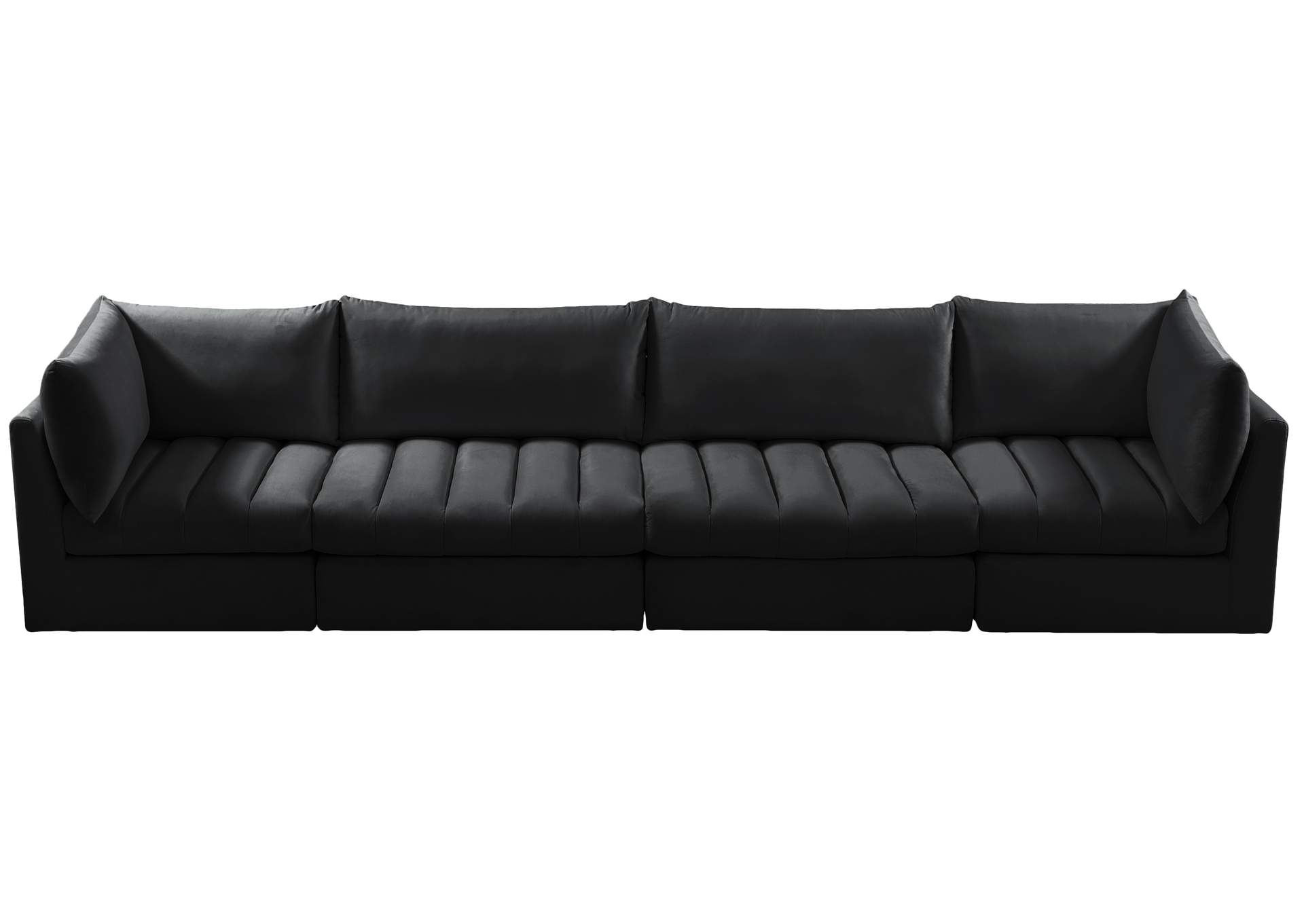 Jacob Black Velvet Modular Sofa,Meridian Furniture