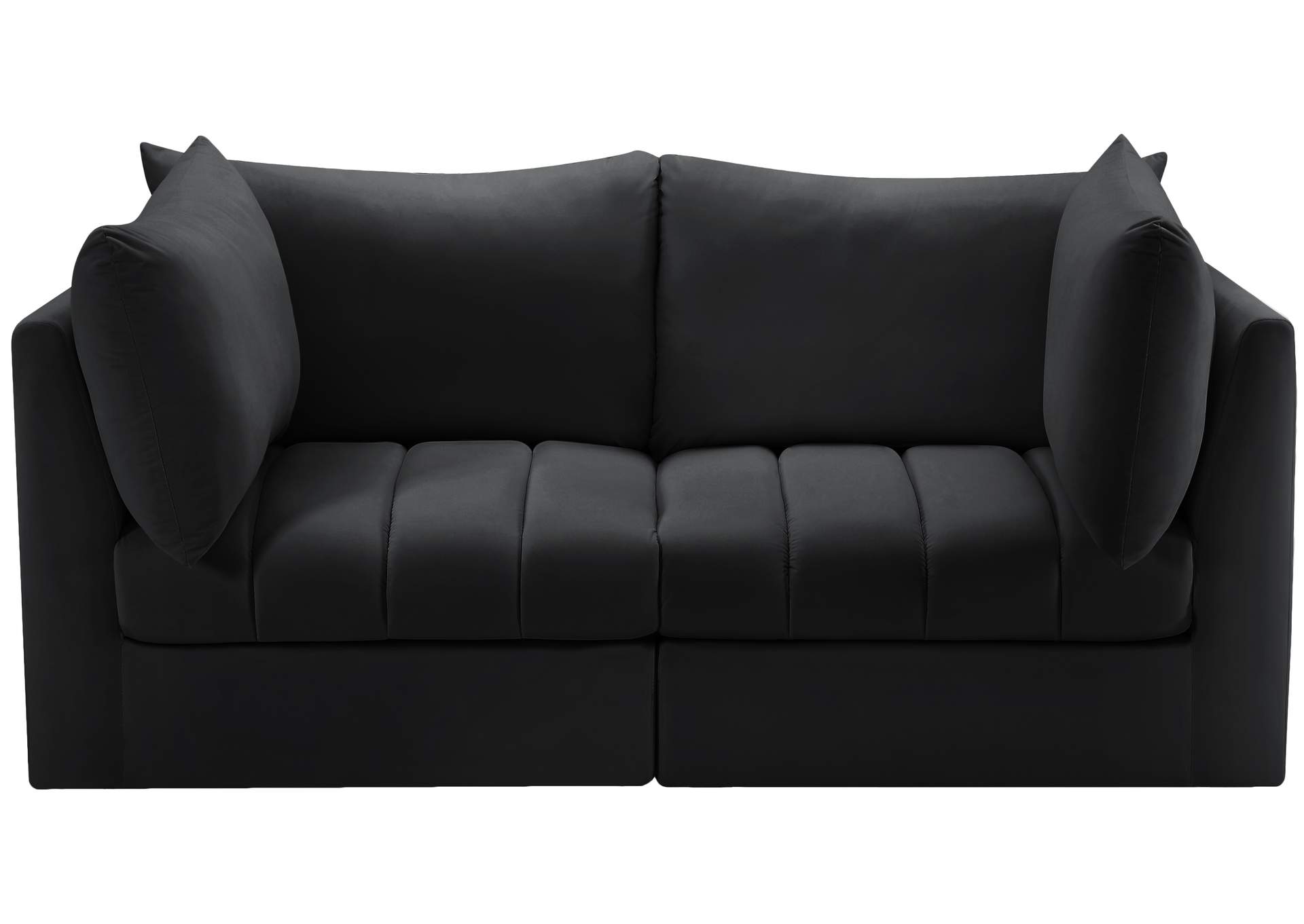 Jacob Black Velvet Modular Sofa,Meridian Furniture