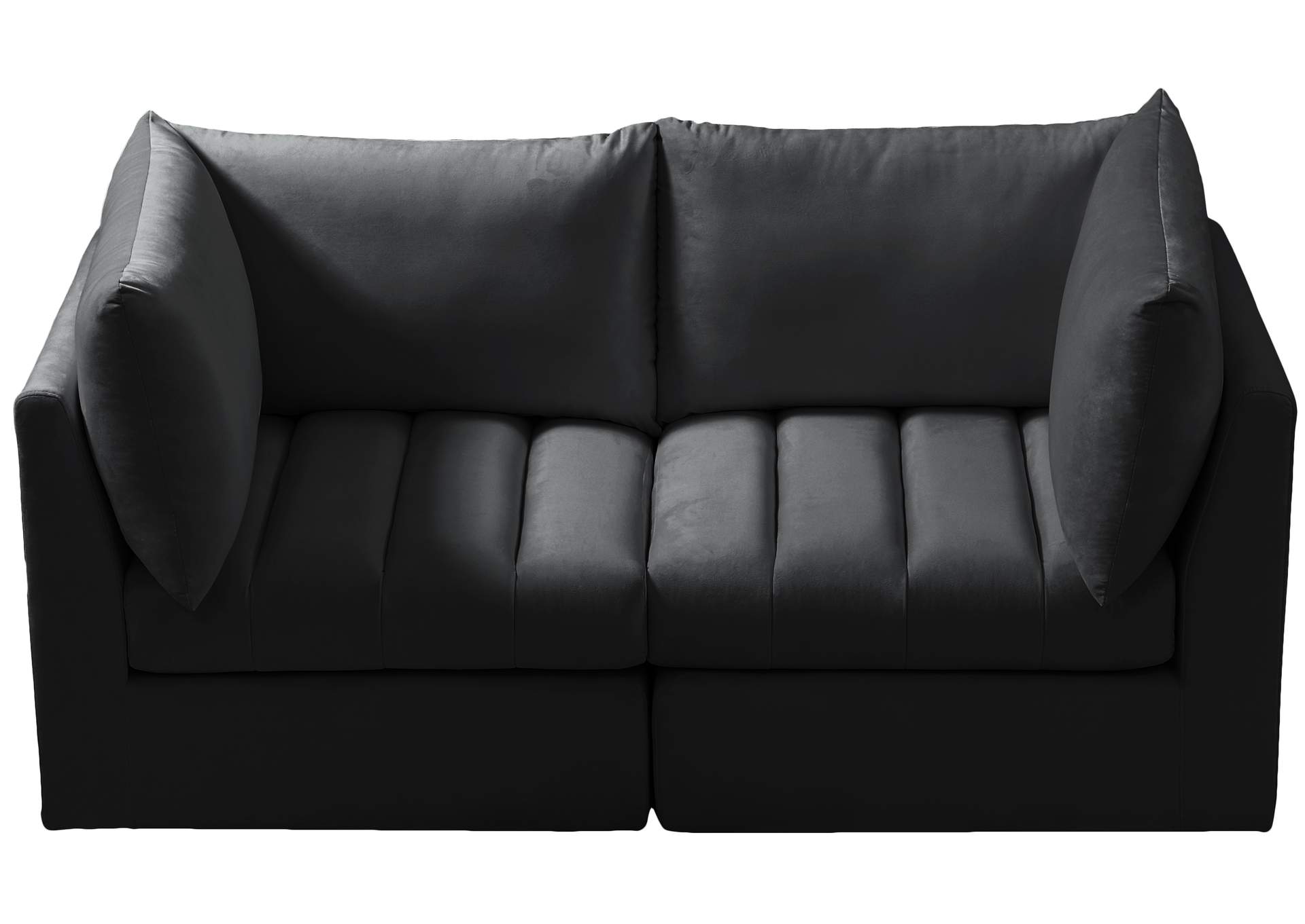 Jacob Black Velvet Modular Sofa,Meridian Furniture