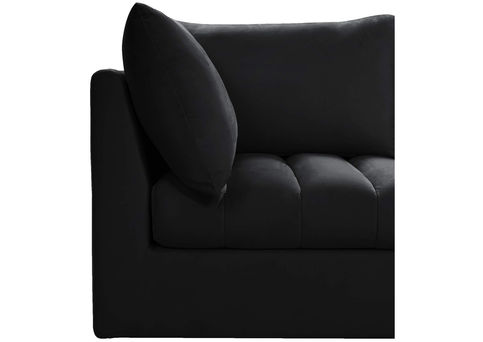 Jacob Black Velvet Modular Sectional,Meridian Furniture