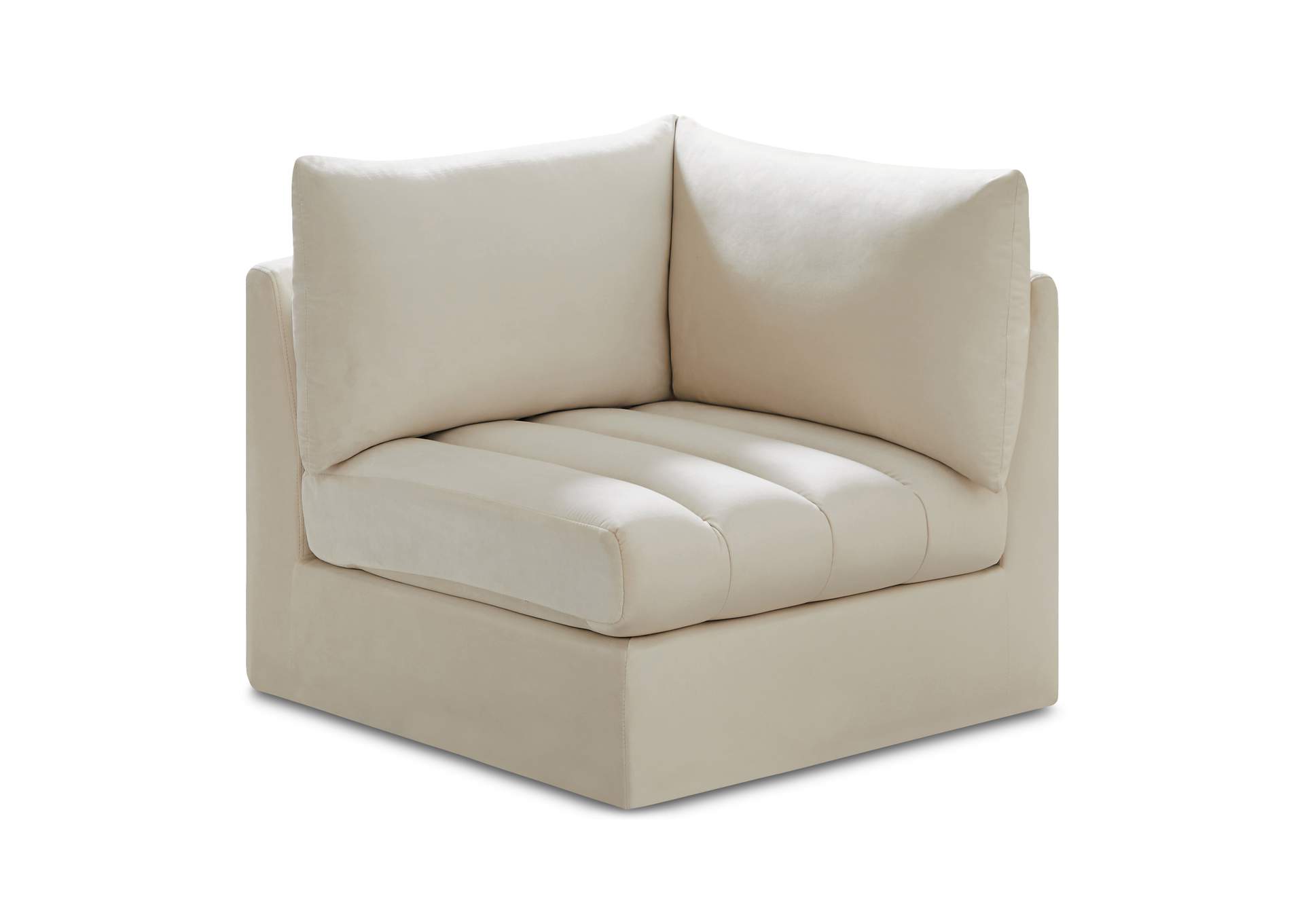 Jacob Cream Velvet Corner,Meridian Furniture