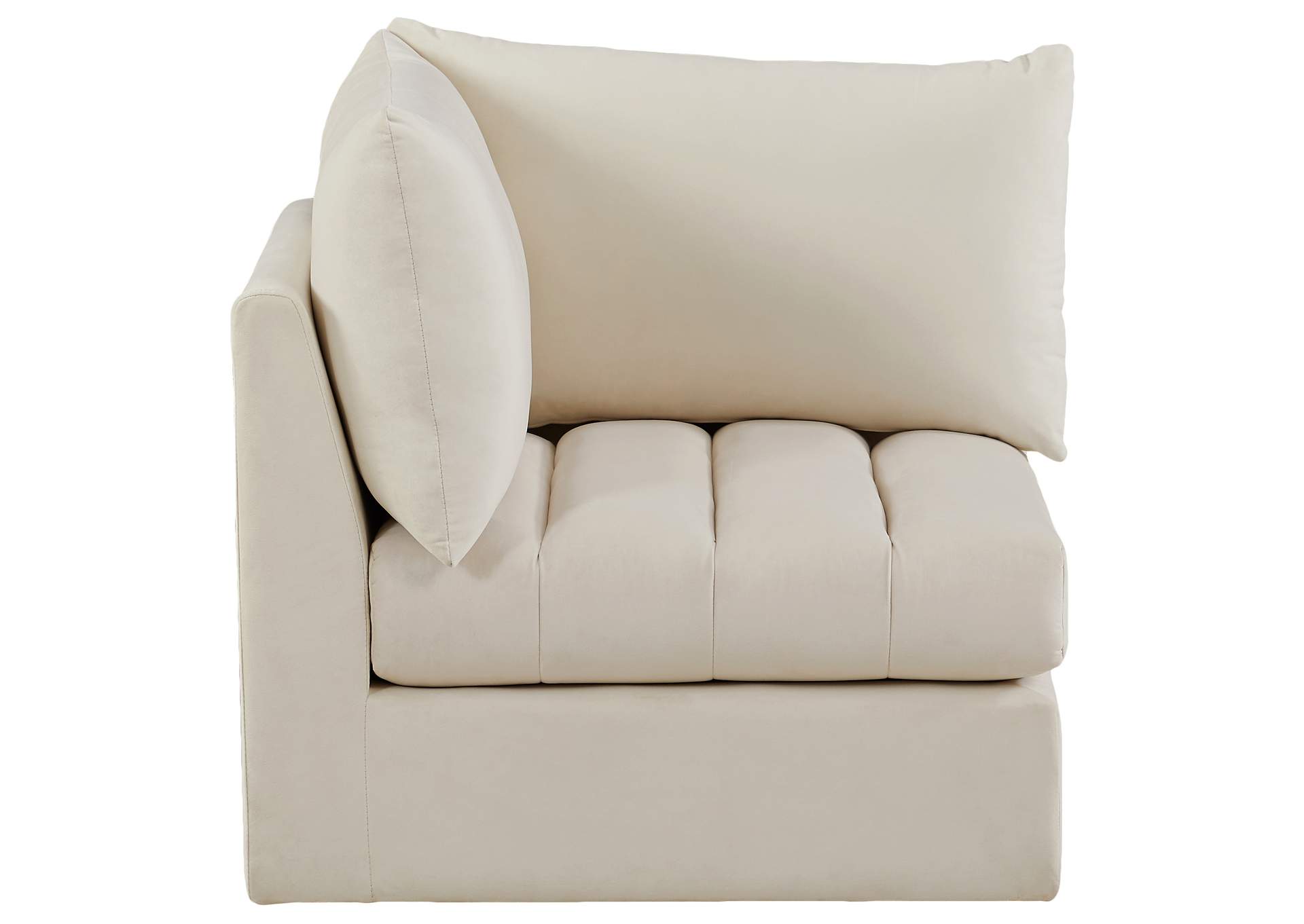 Jacob Cream Velvet Corner,Meridian Furniture