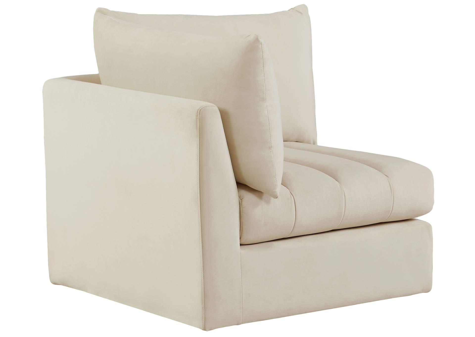 Jacob Cream Velvet Corner,Meridian Furniture