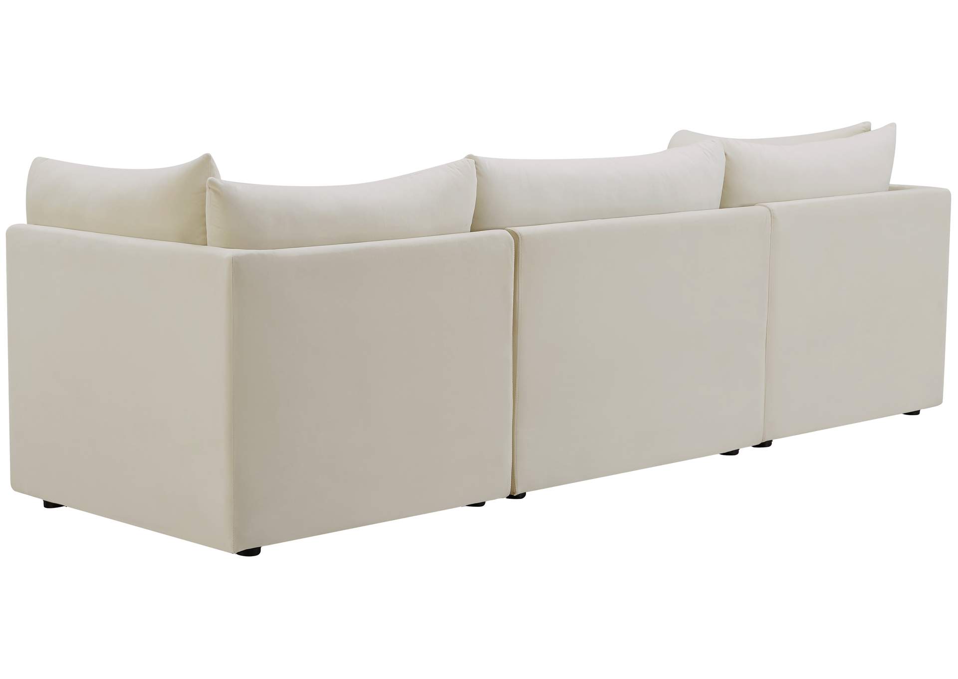 Jacob Cream Velvet Modular Sofa,Meridian Furniture