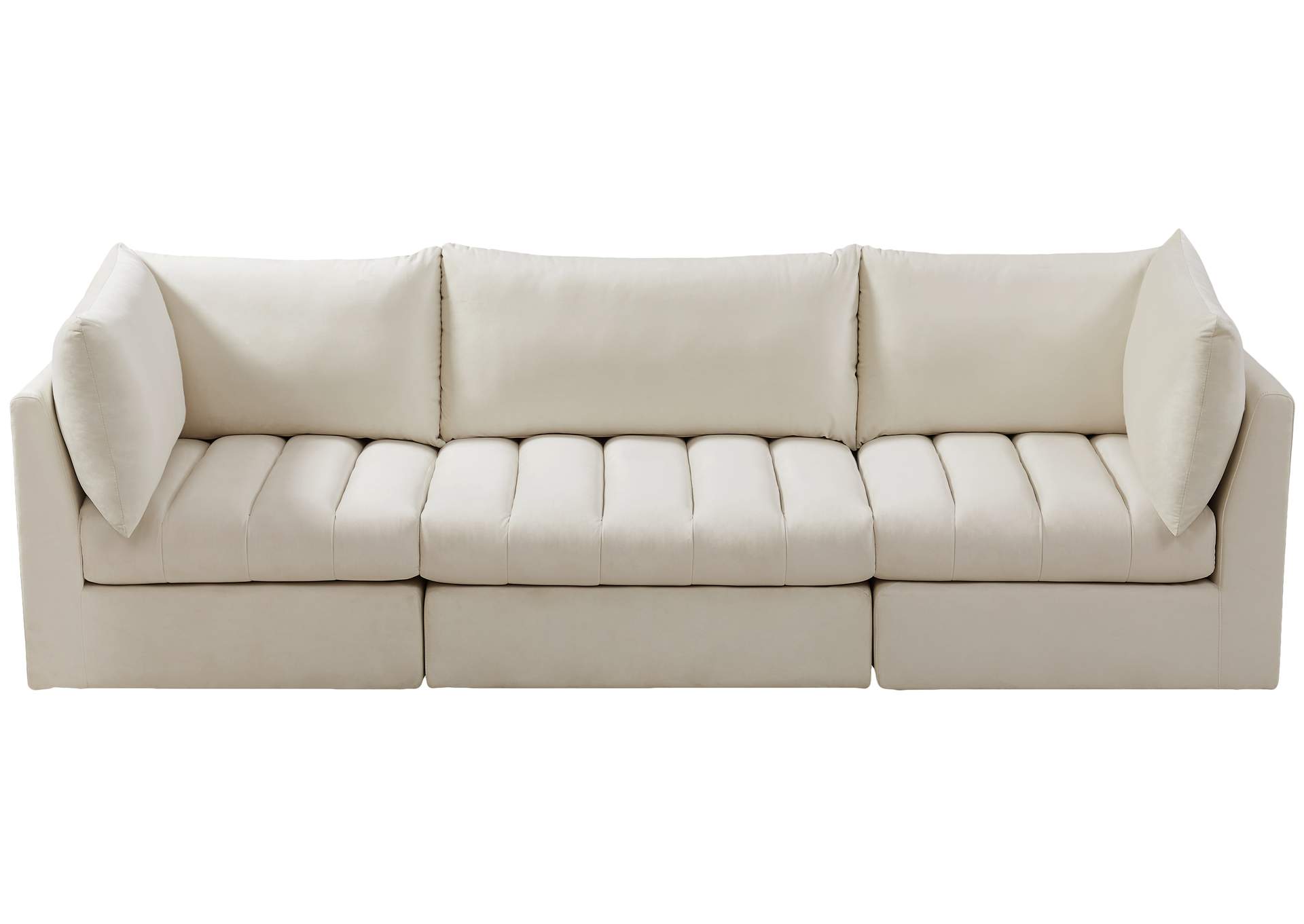 Jacob Cream Velvet Modular Sofa,Meridian Furniture