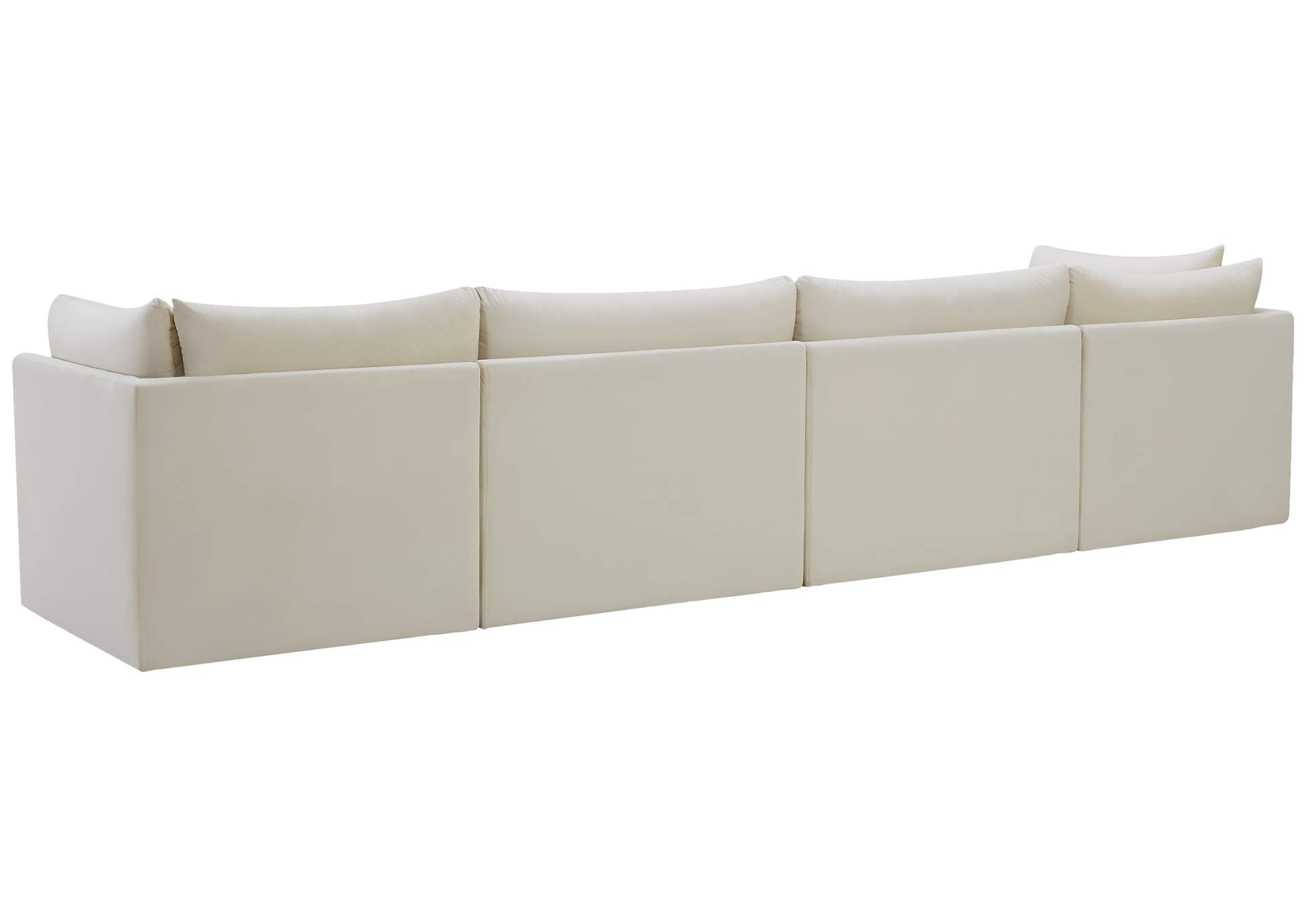 Jacob Cream Velvet Modular Sofa,Meridian Furniture