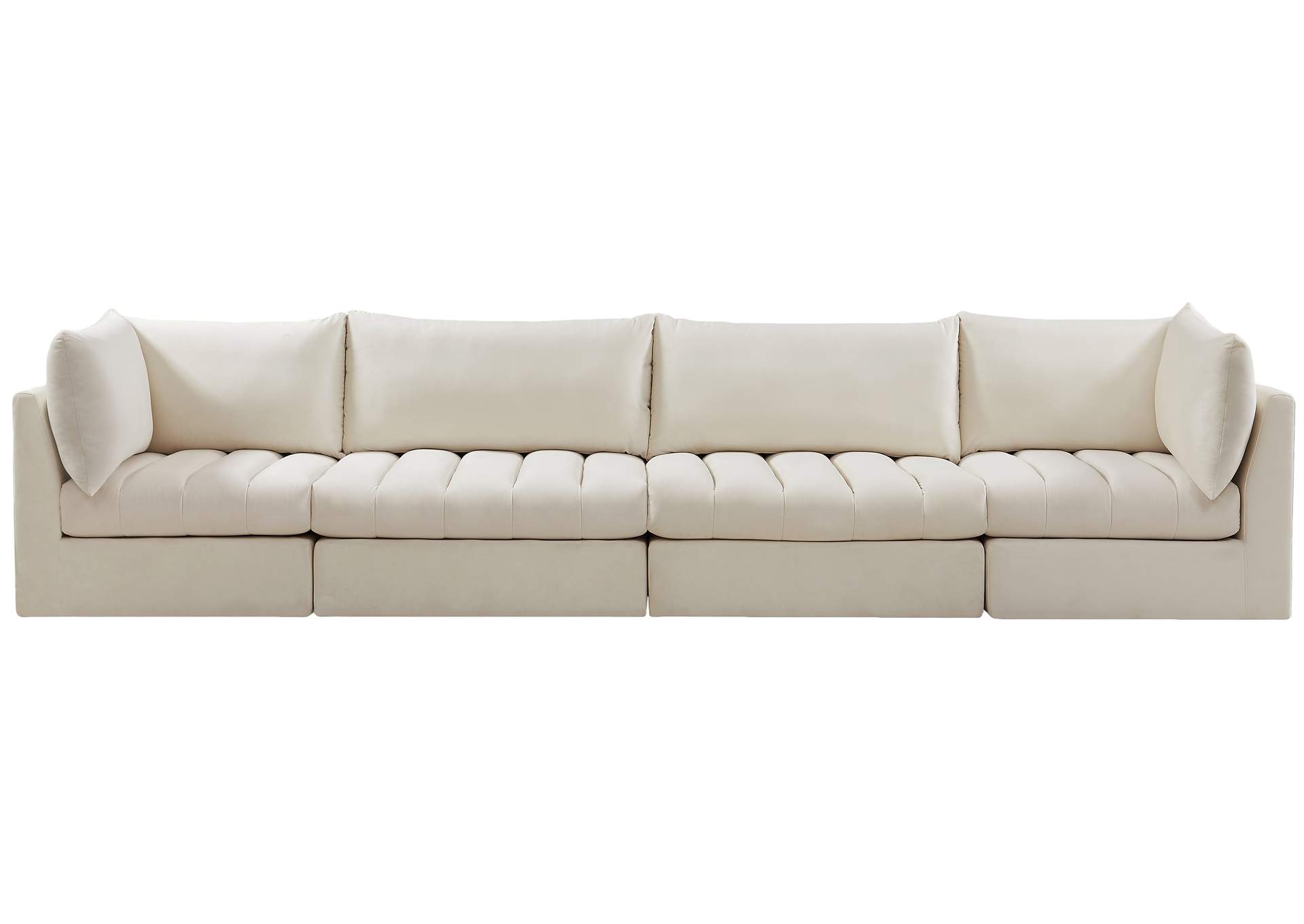 Jacob Cream Velvet Modular Sofa,Meridian Furniture