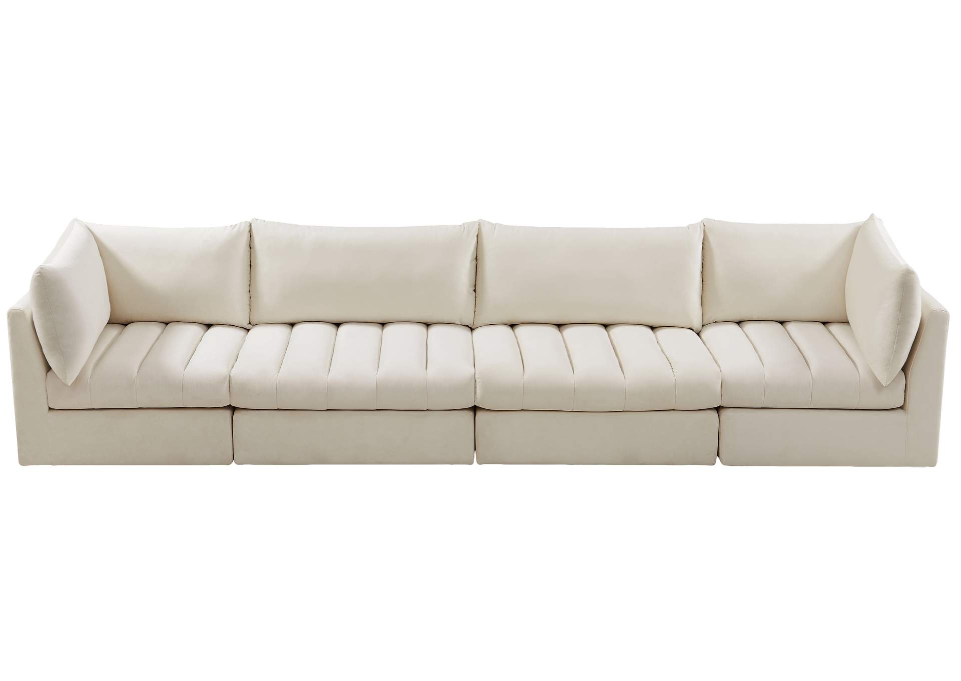 Jacob Cream Velvet Modular Sofa,Meridian Furniture