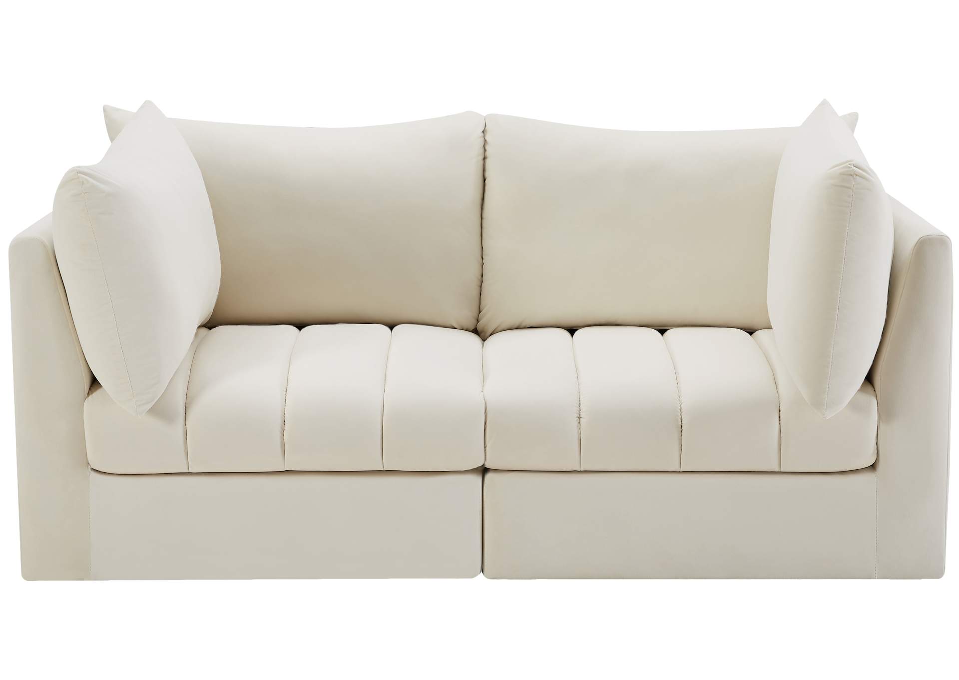 Jacob Cream Velvet Modular Sofa,Meridian Furniture