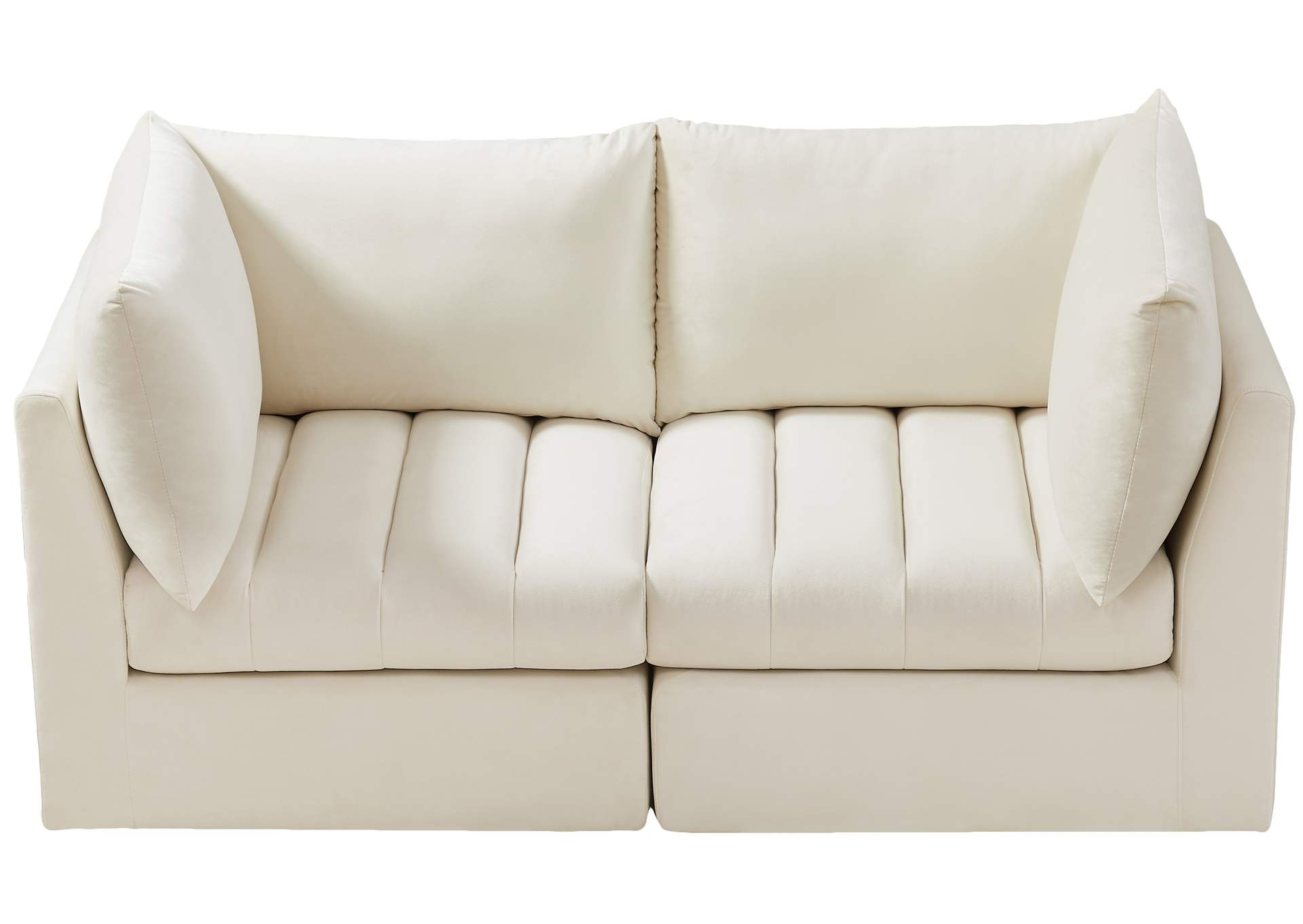 Jacob Cream Velvet Modular Sofa,Meridian Furniture