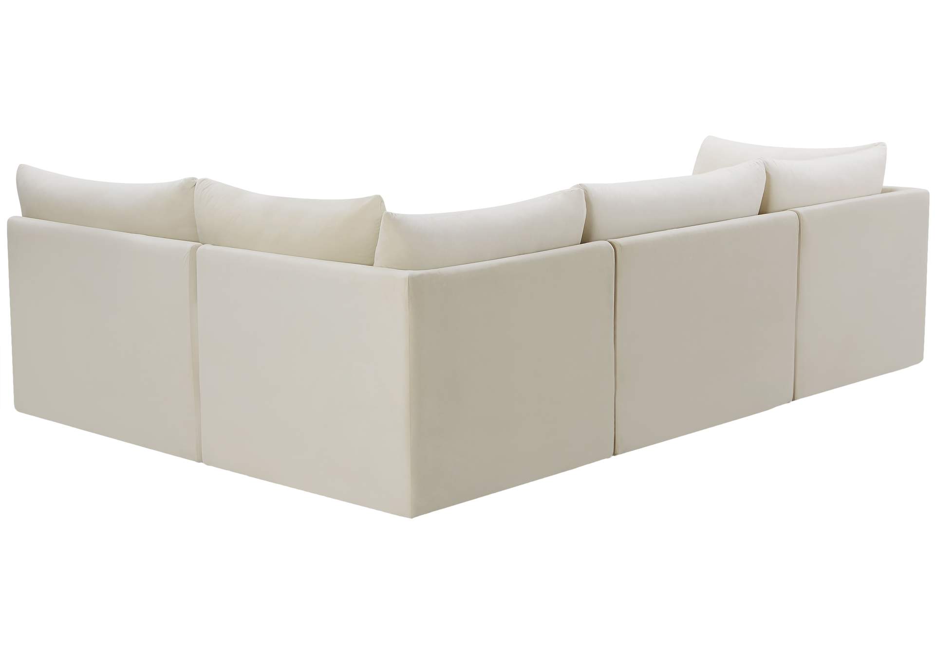 Jacob Cream Velvet Modular Sectional,Meridian Furniture