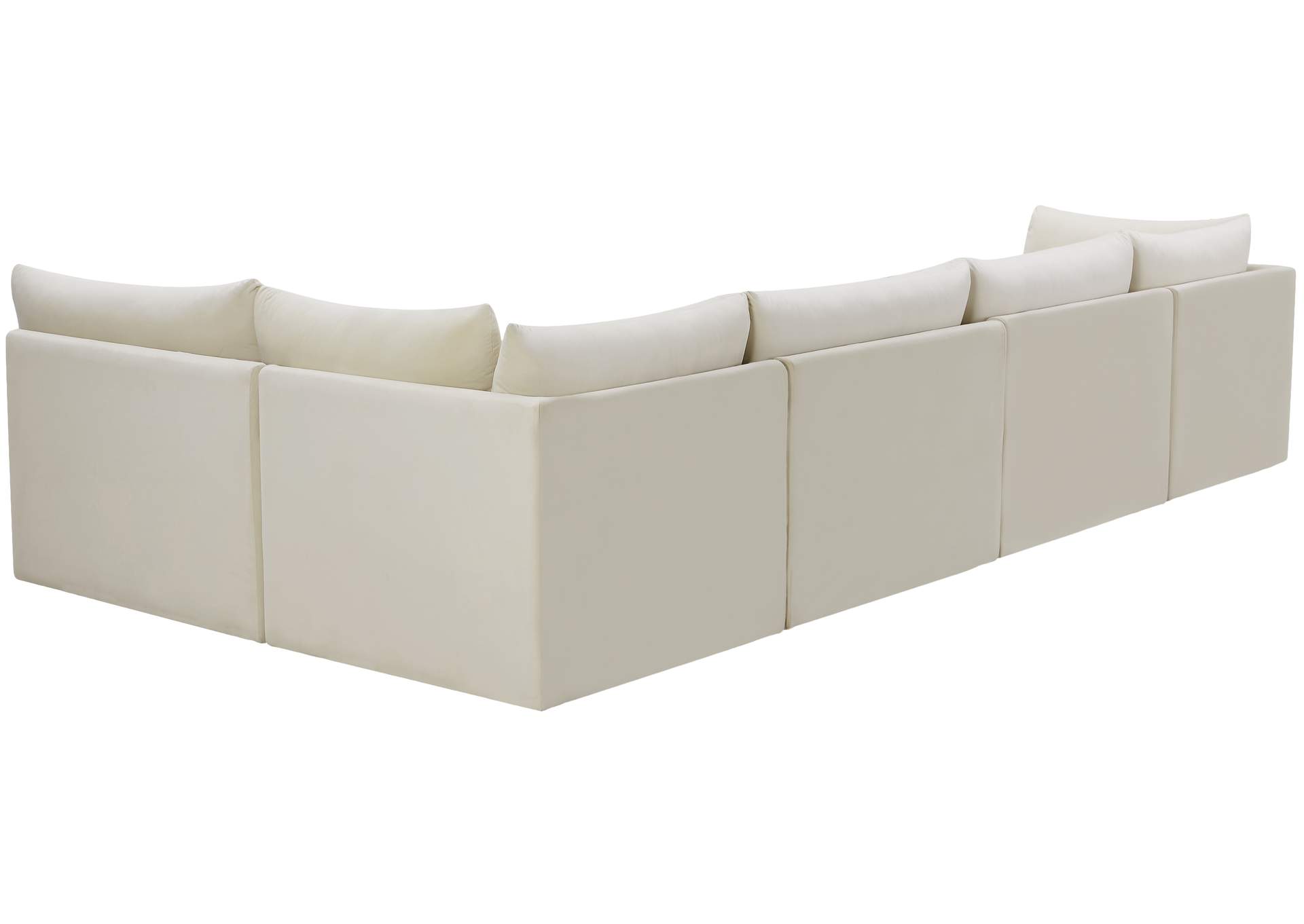 Jacob Cream Velvet Modular Sectional,Meridian Furniture