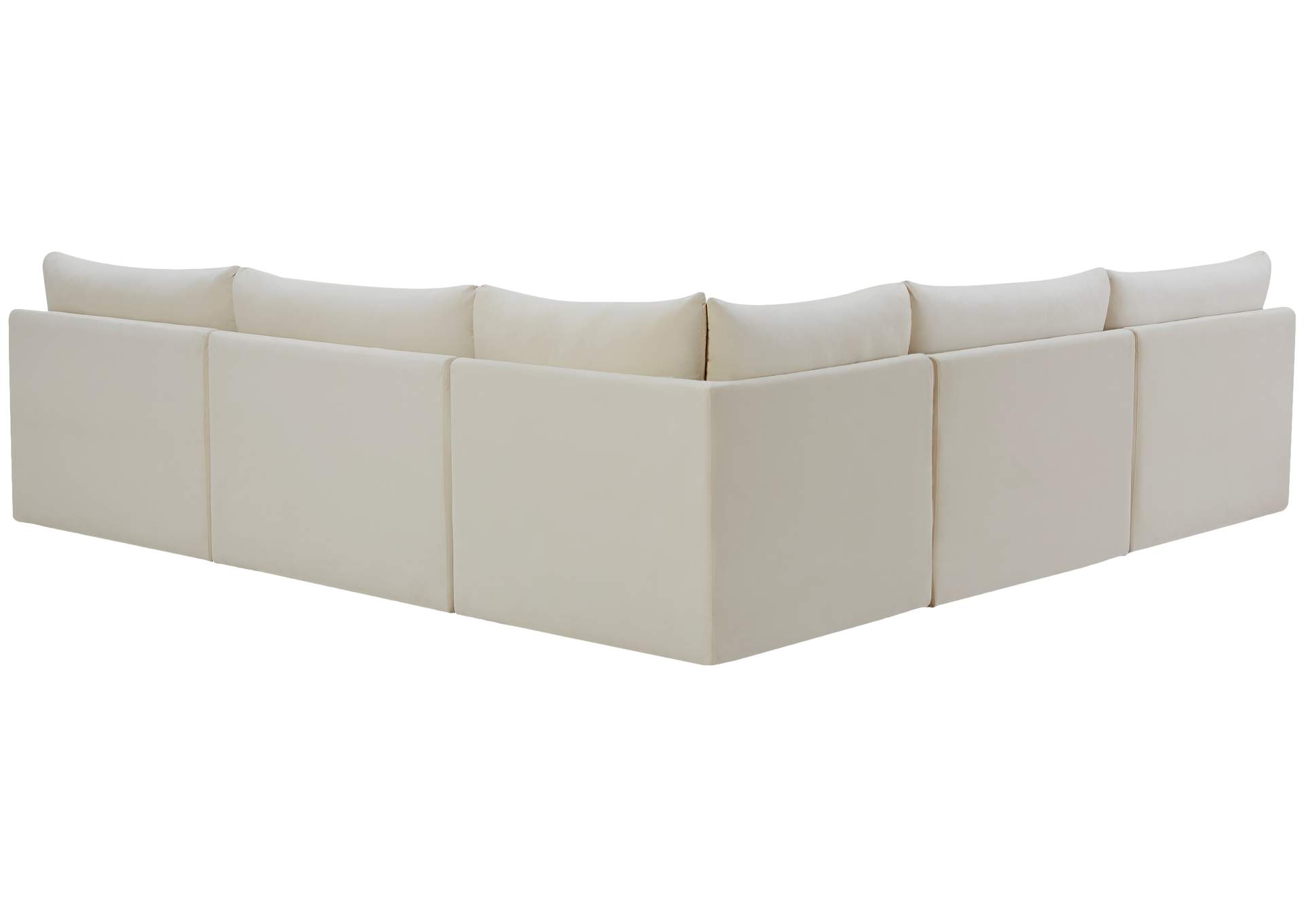 Jacob Cream Velvet Modular Sectional,Meridian Furniture