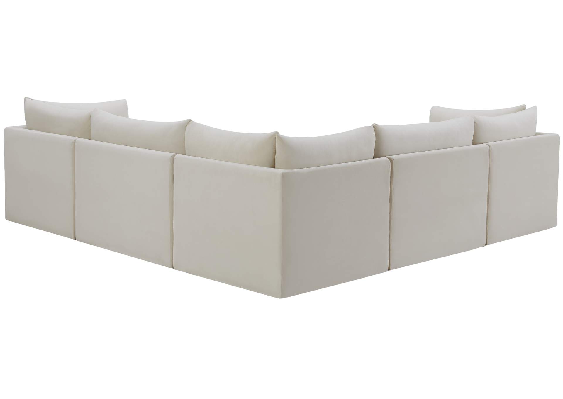 Jacob Cream Velvet Modular Sectional,Meridian Furniture