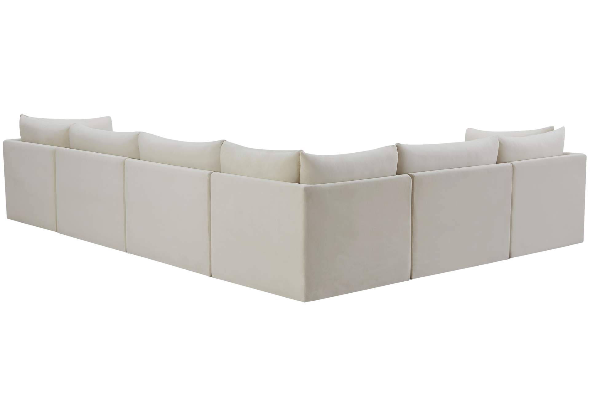 Jacob Cream Velvet Modular Sectional,Meridian Furniture