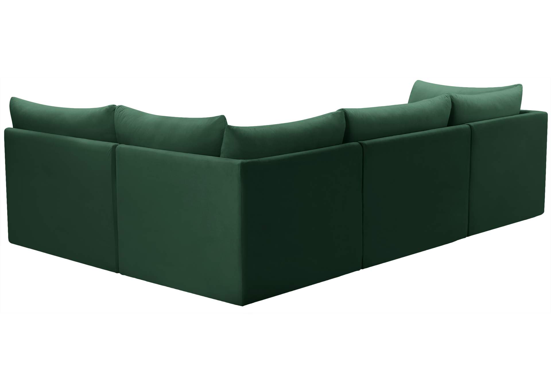 Jacob Green Velvet Modular Sectional,Meridian Furniture