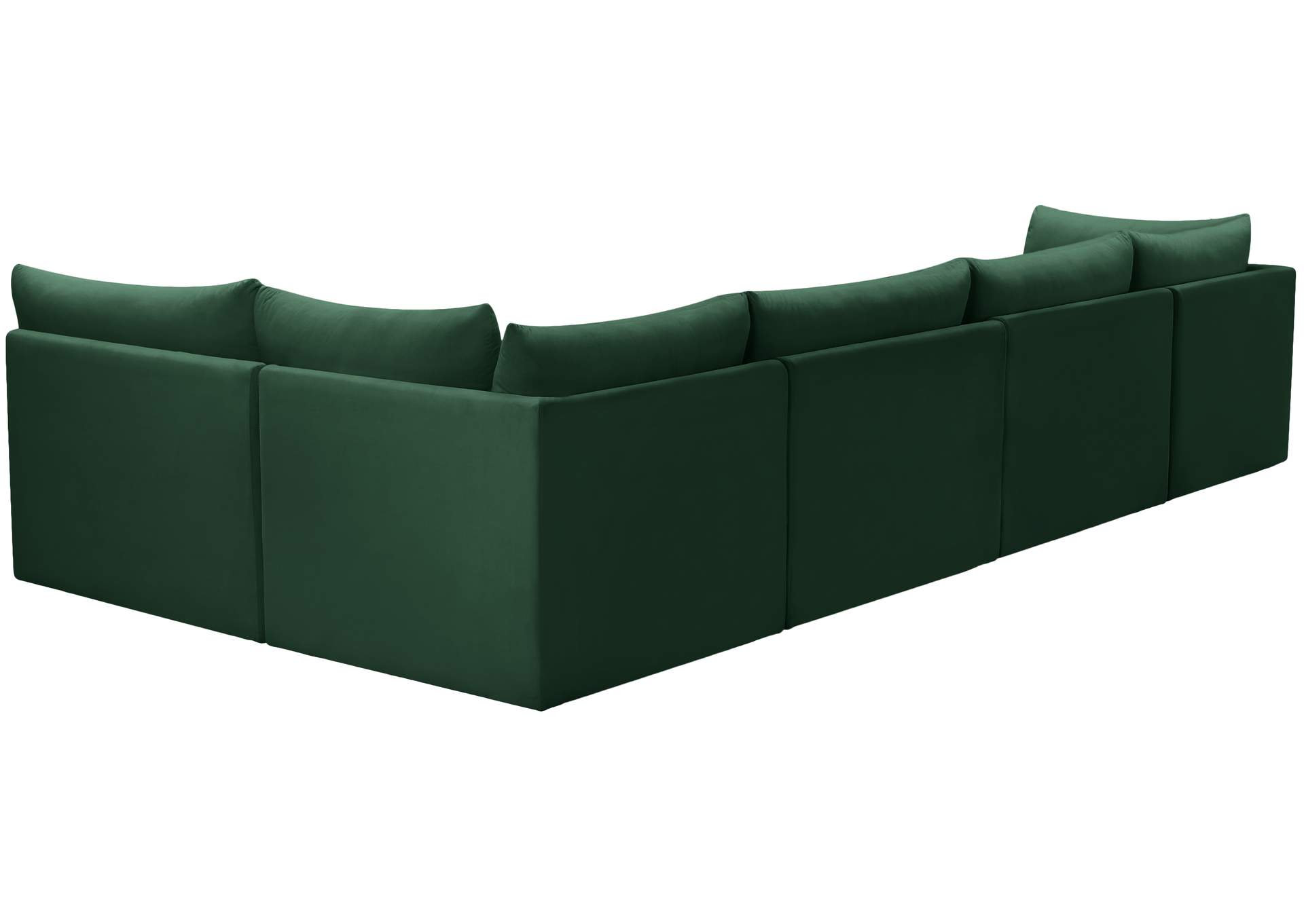 Jacob Green Velvet Modular Sectional,Meridian Furniture