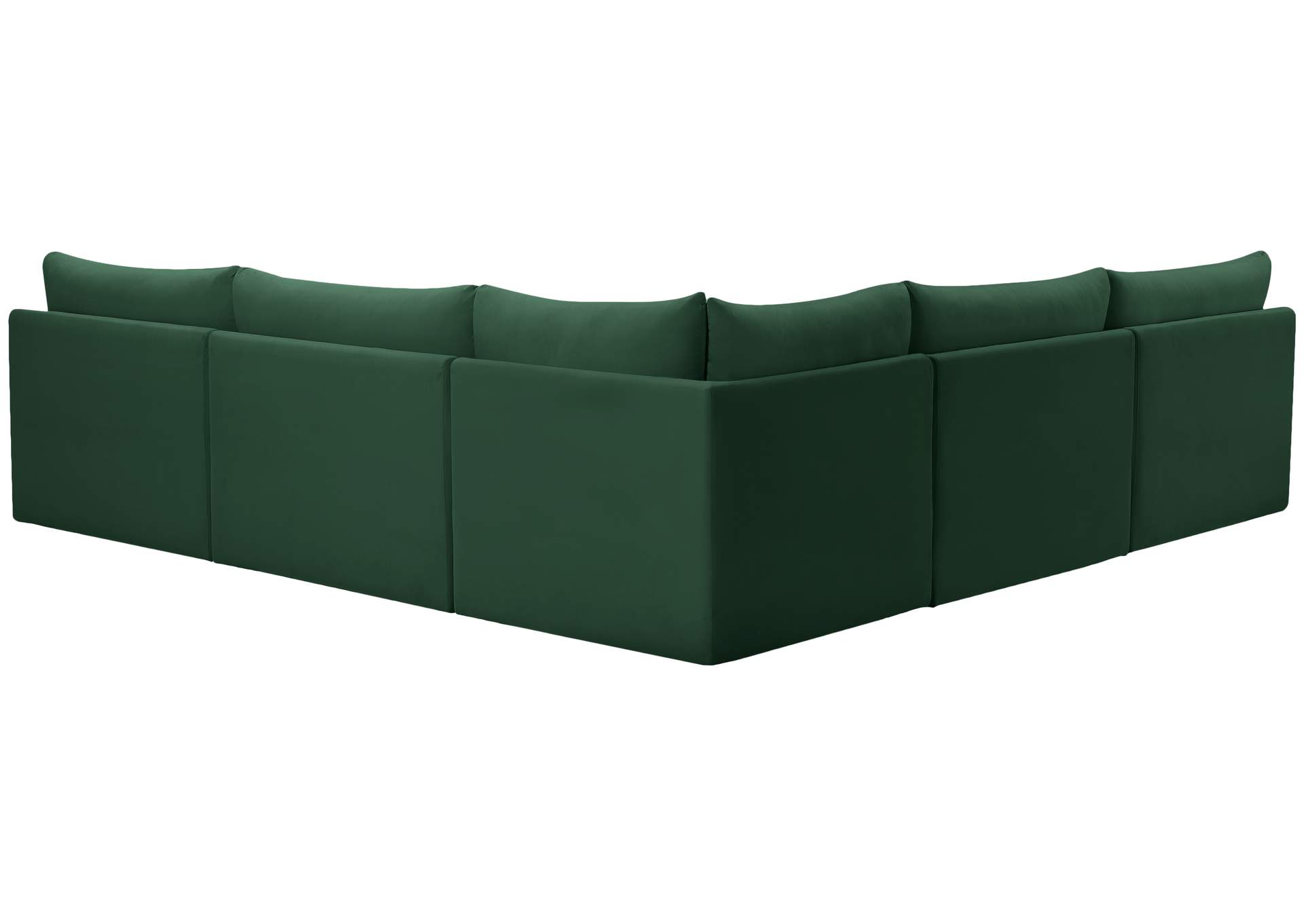 Jacob Green Velvet Modular Sectional,Meridian Furniture