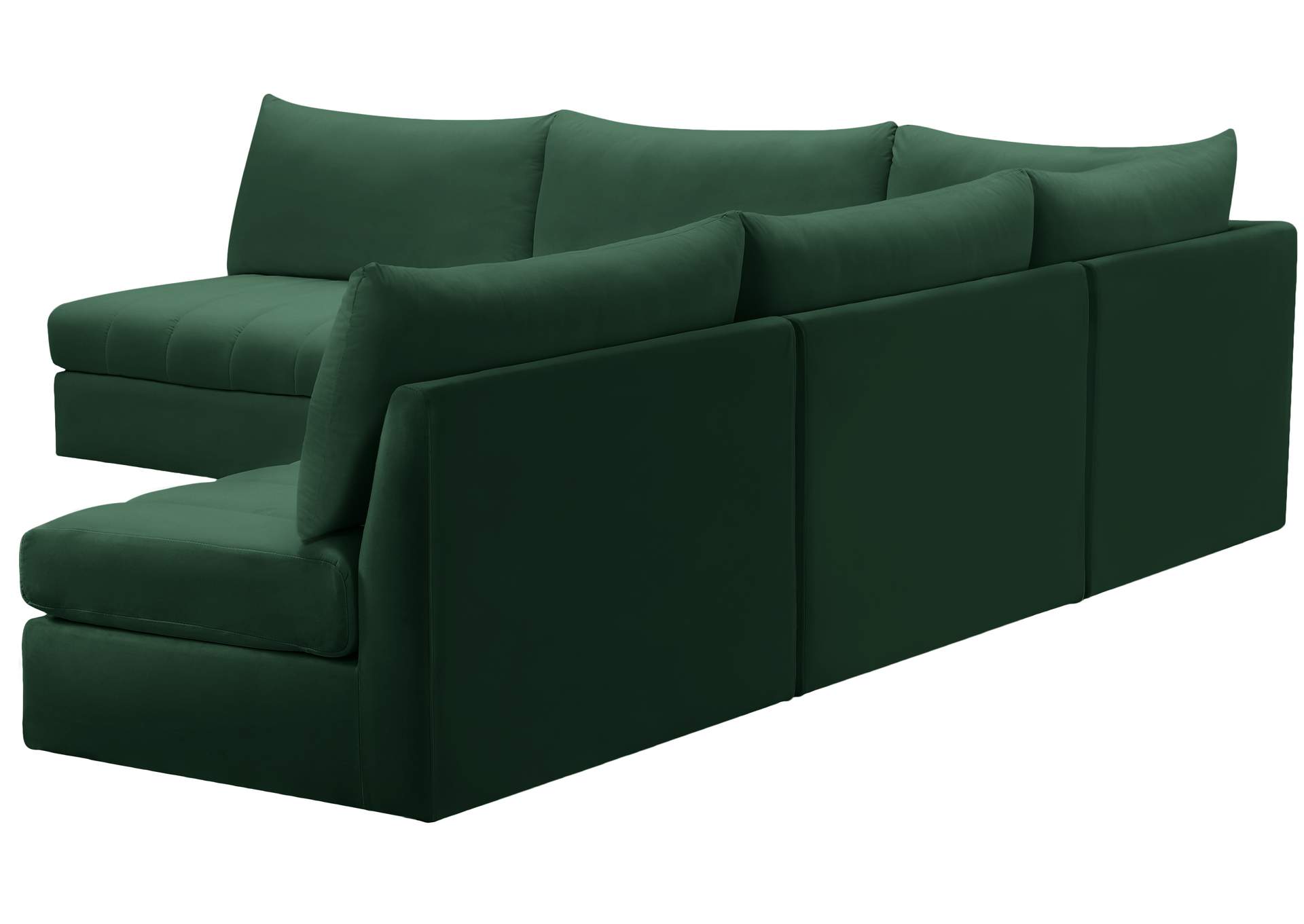 Jacob Green Velvet Modular Sectional,Meridian Furniture