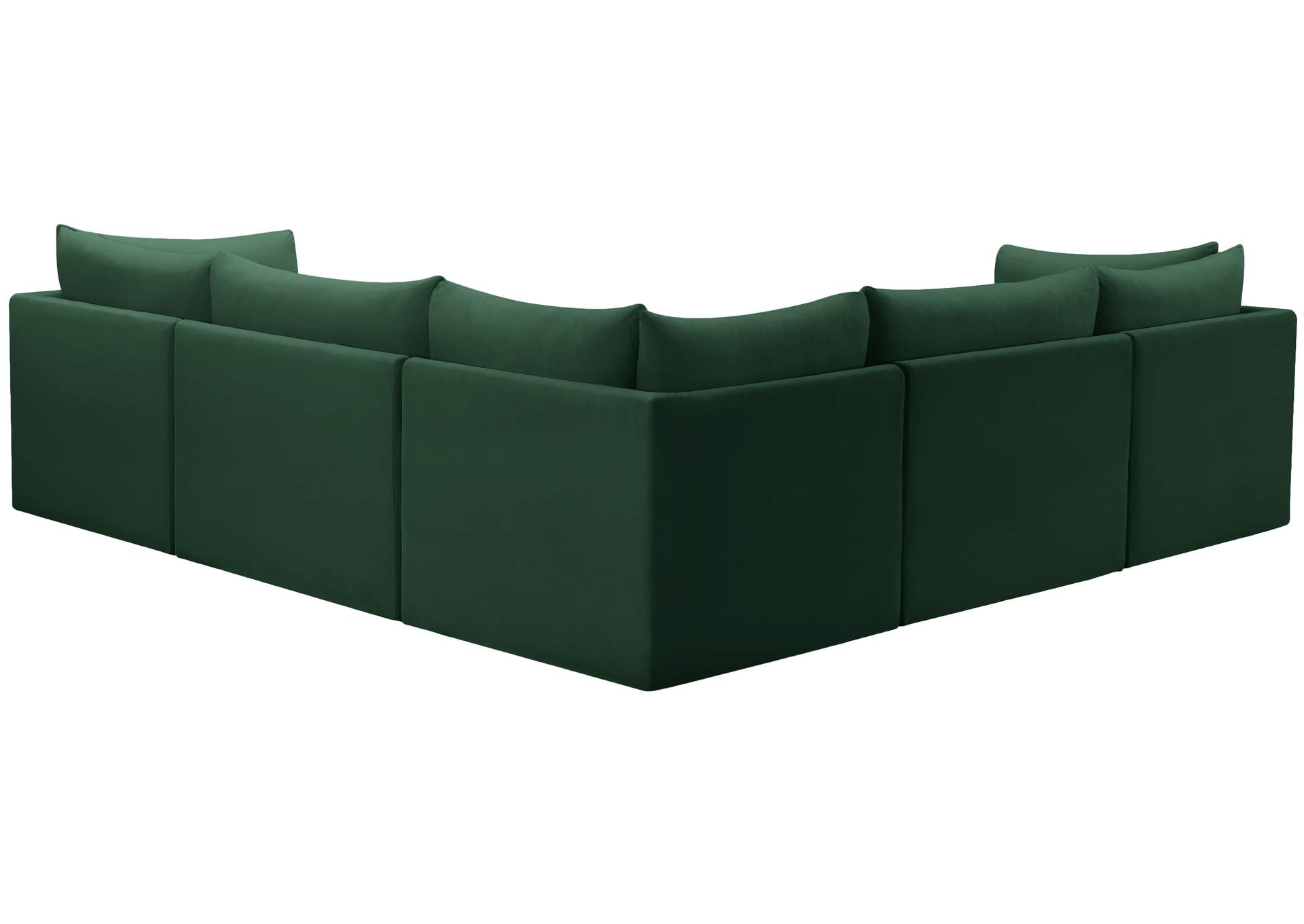 Jacob Green Velvet Modular Sectional,Meridian Furniture