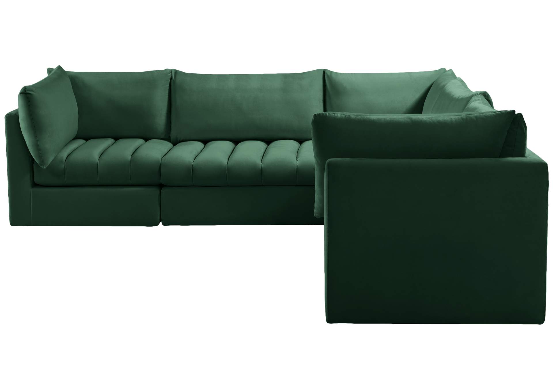 Jacob Green Velvet Modular Sectional,Meridian Furniture