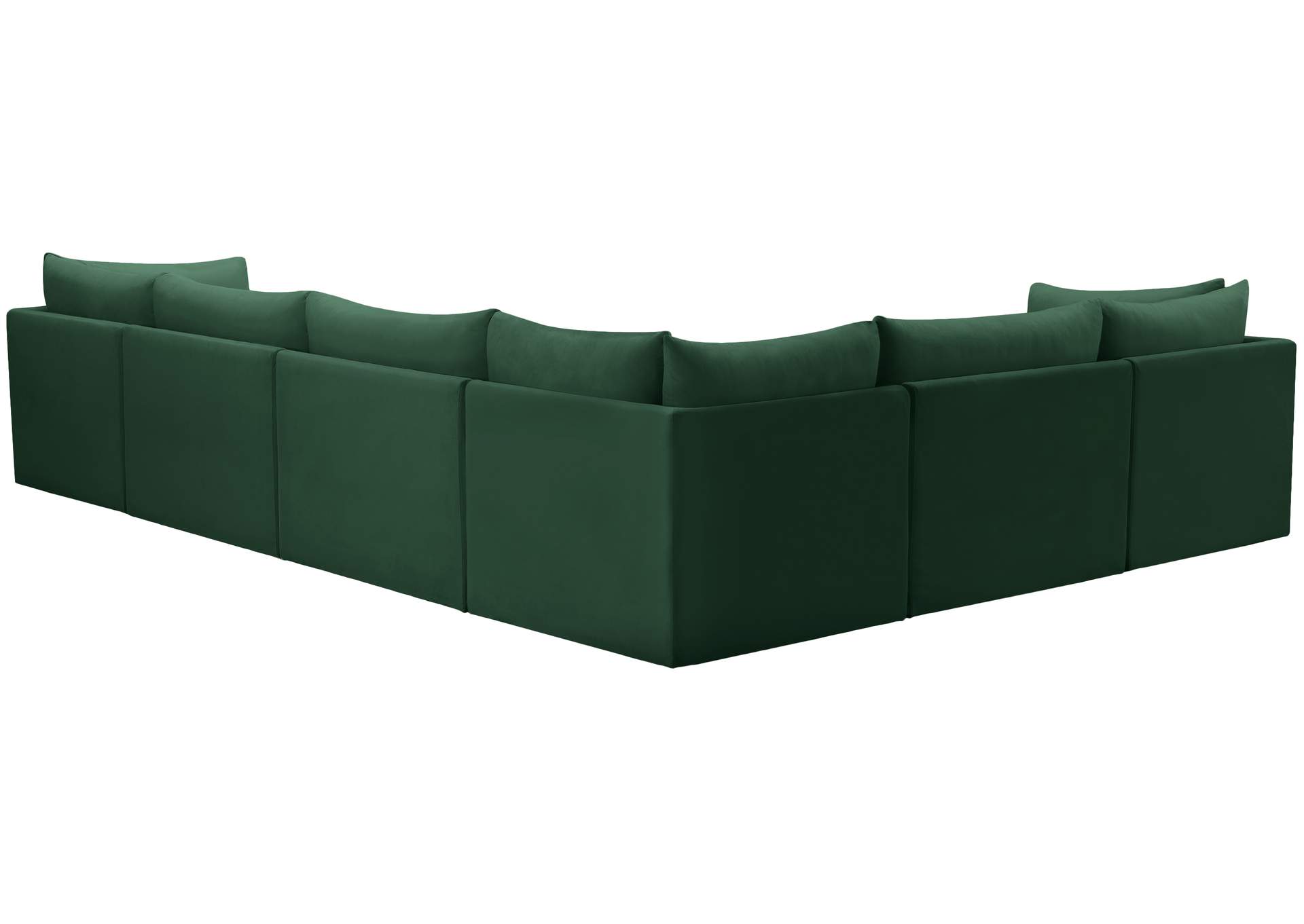 Jacob Green Velvet Modular Sectional,Meridian Furniture