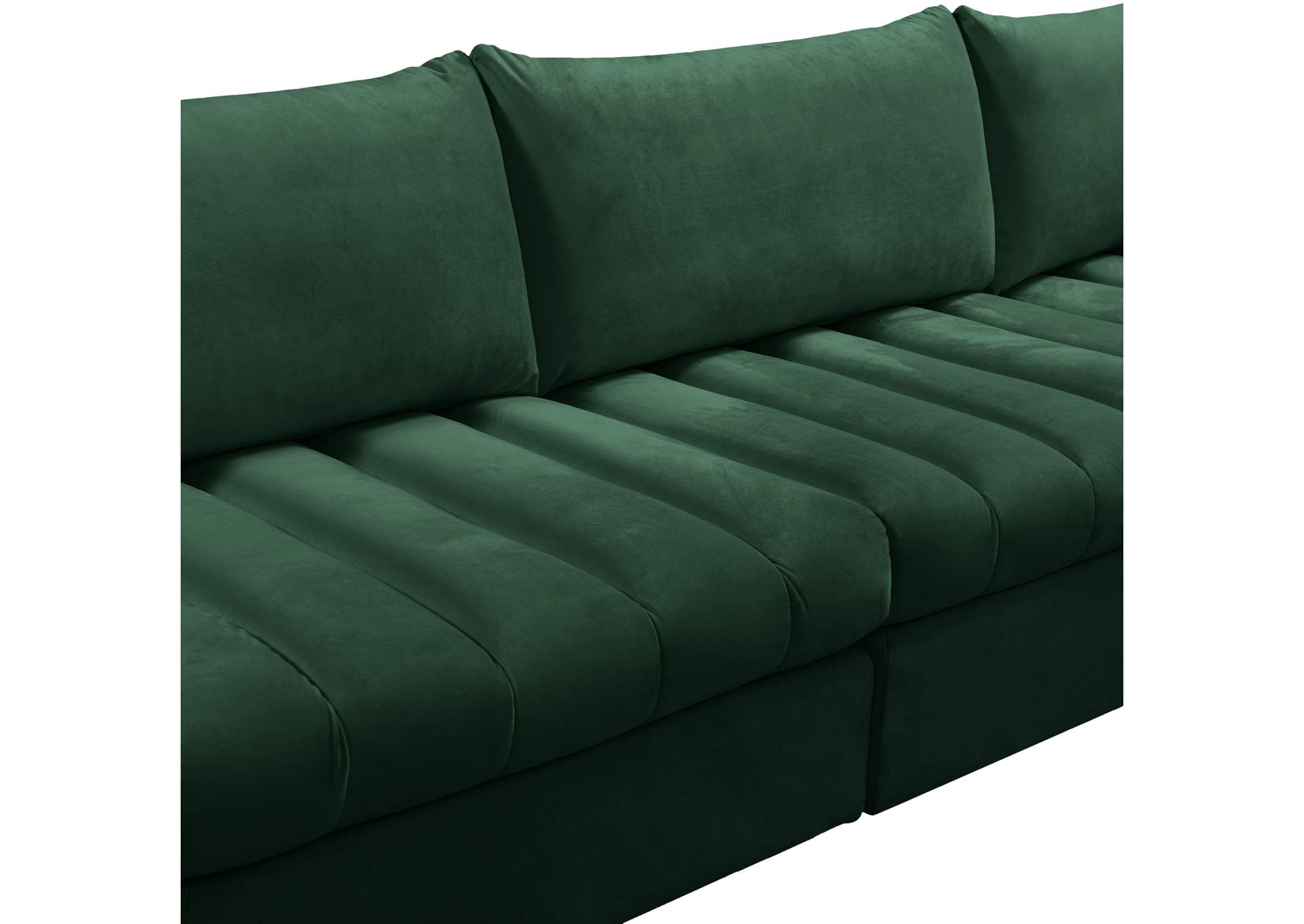 Jacob Green Velvet Modular Sectional,Meridian Furniture