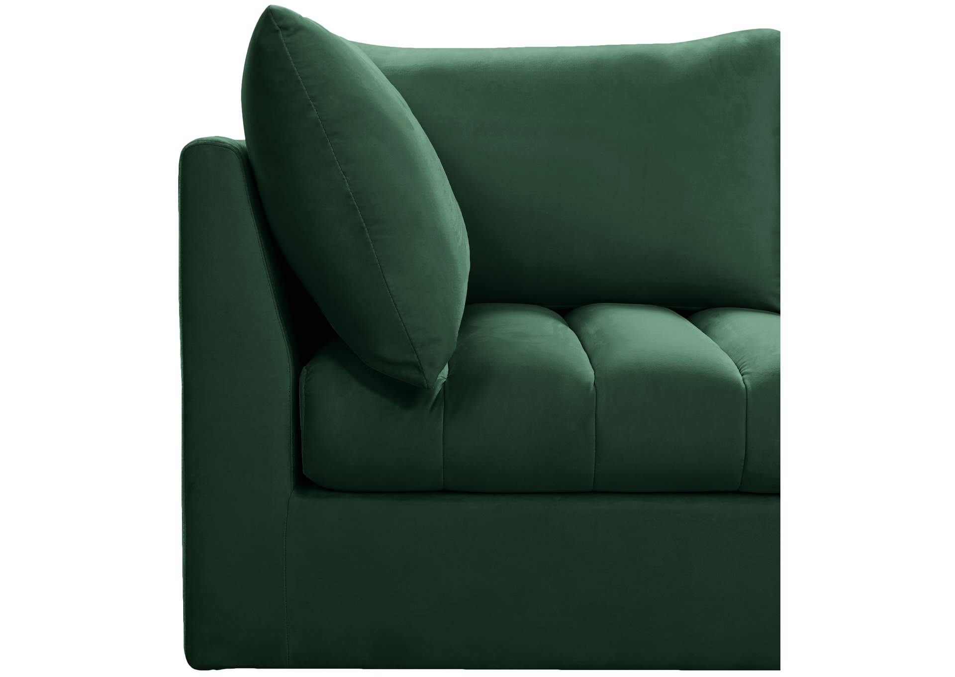 Jacob Green Velvet Modular Sectional,Meridian Furniture