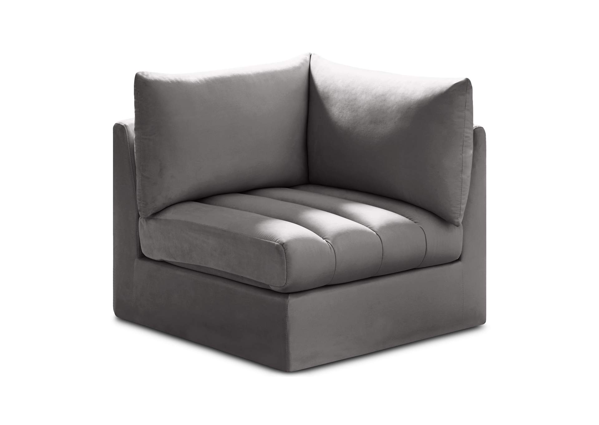 Jacob Grey Velvet Corner,Meridian Furniture