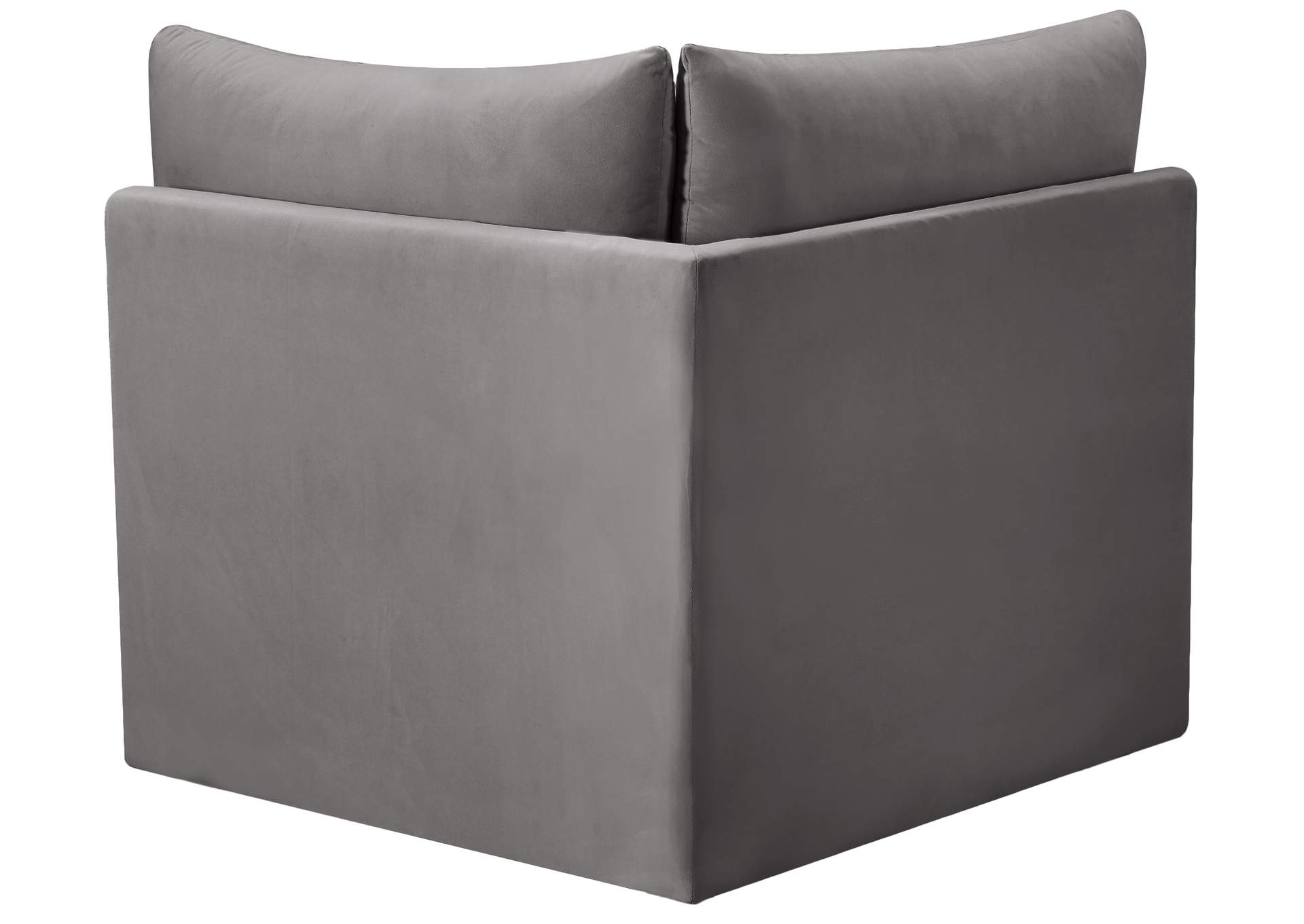 Jacob Grey Velvet Corner,Meridian Furniture