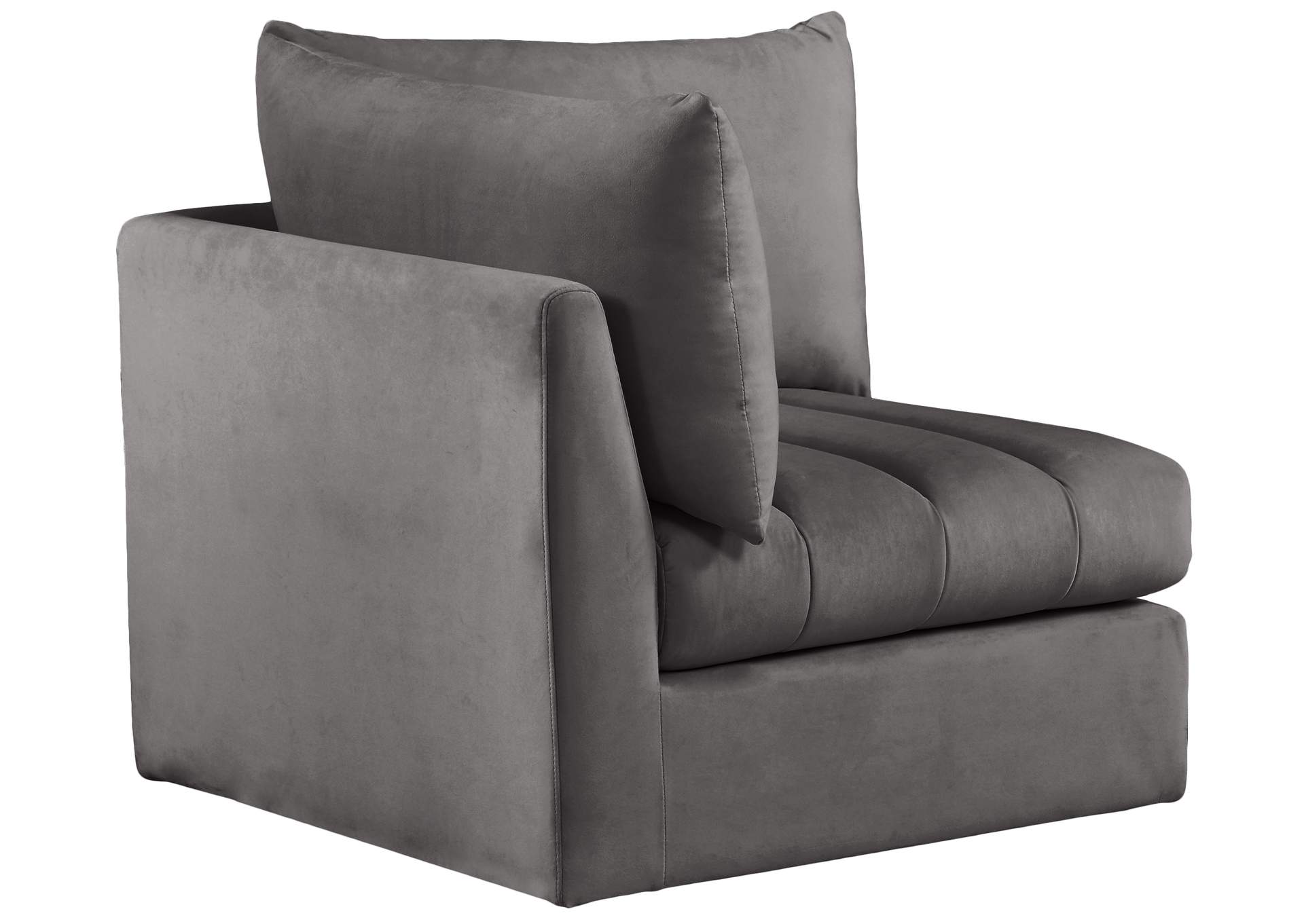 Jacob Grey Velvet Corner,Meridian Furniture