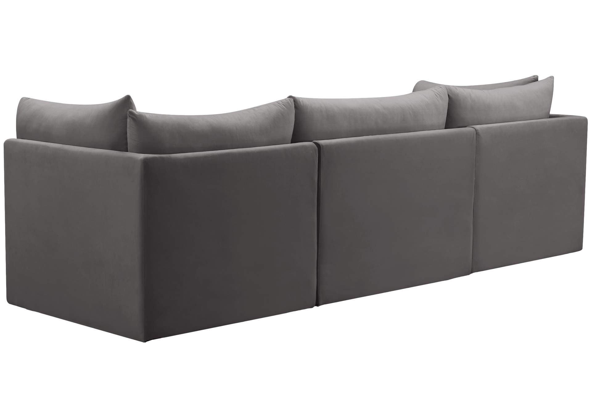 Jacob Grey Velvet Modular Sofa,Meridian Furniture