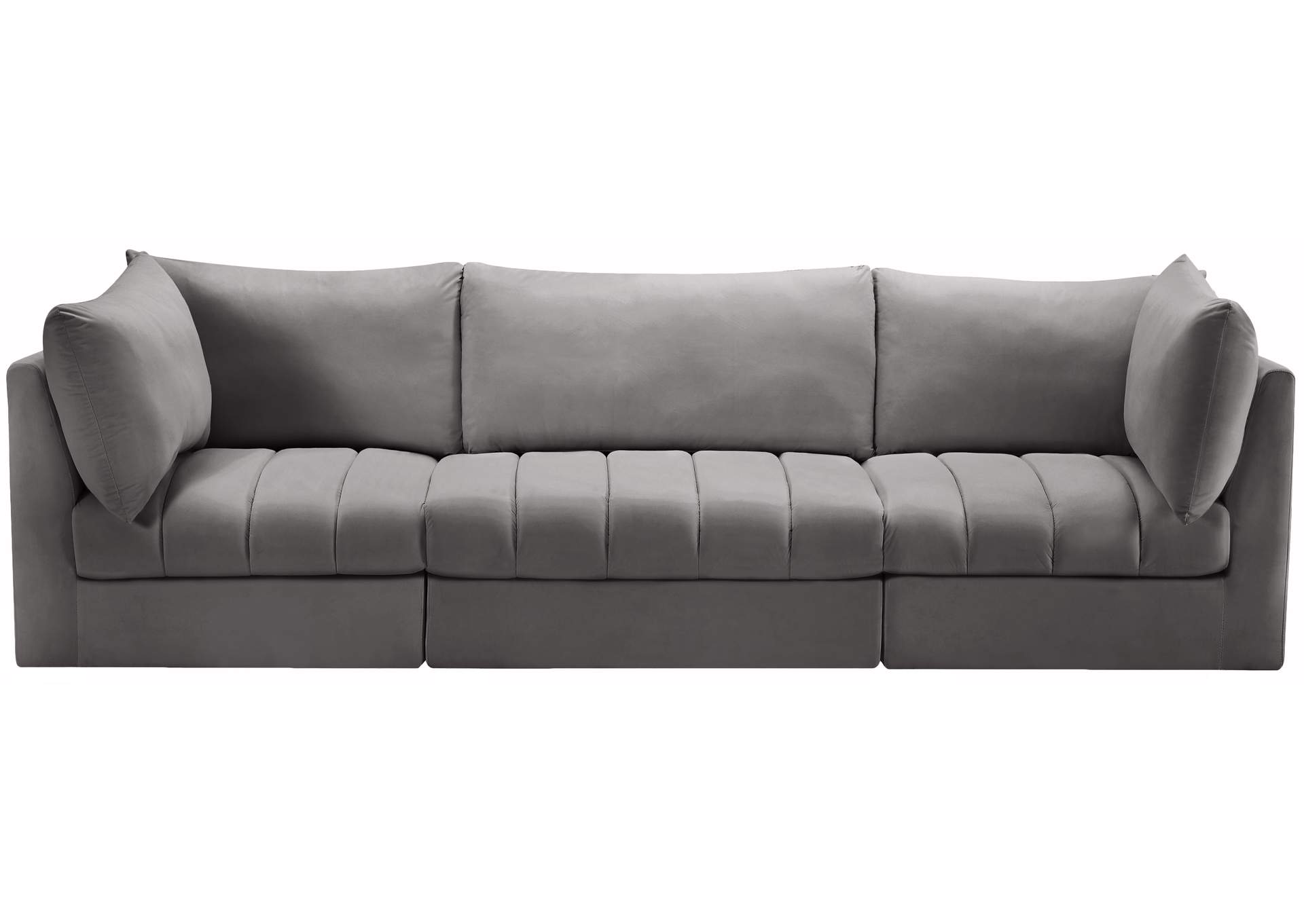 Jacob Grey Velvet Modular Sofa,Meridian Furniture