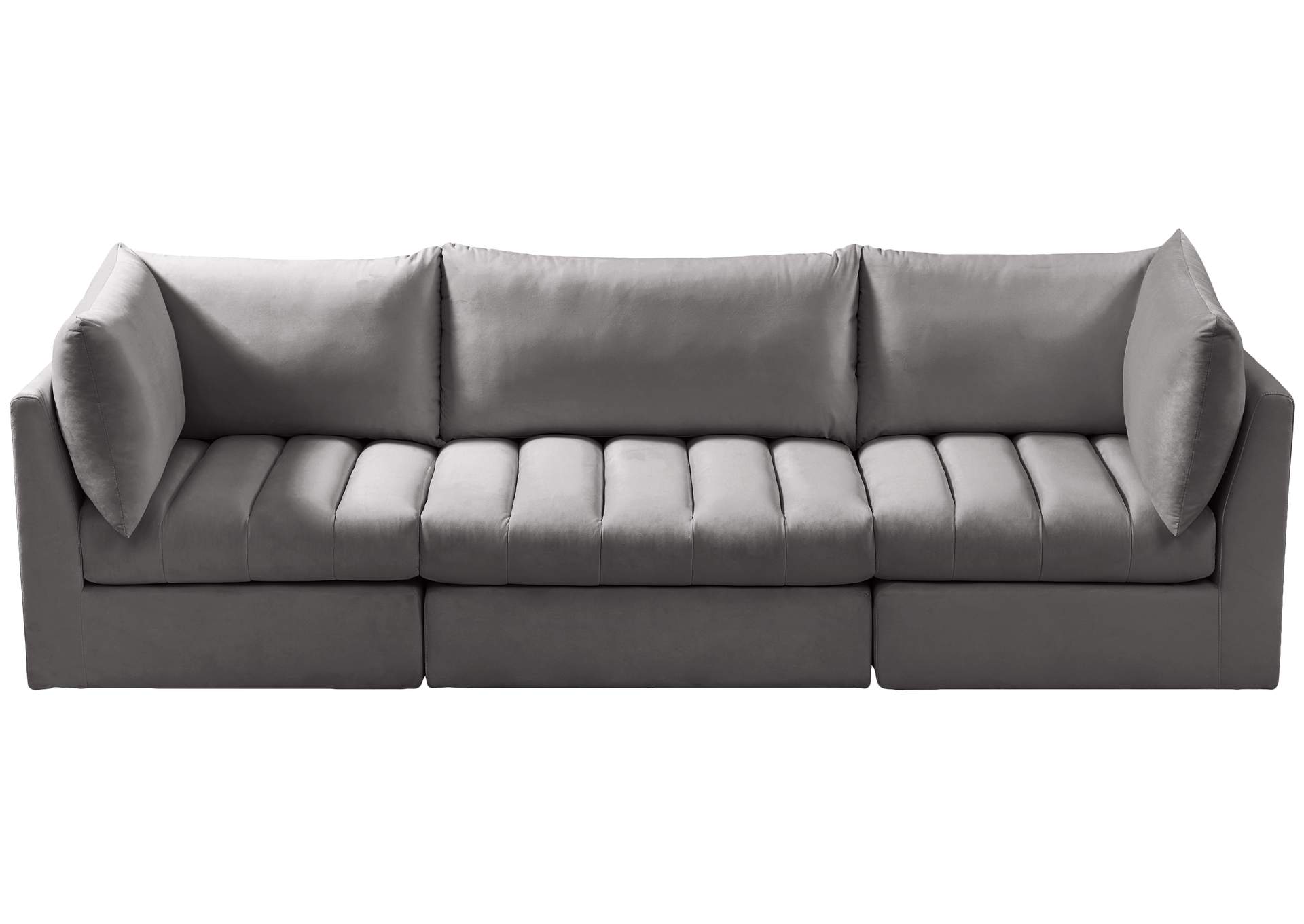 Jacob Grey Velvet Modular Sofa,Meridian Furniture