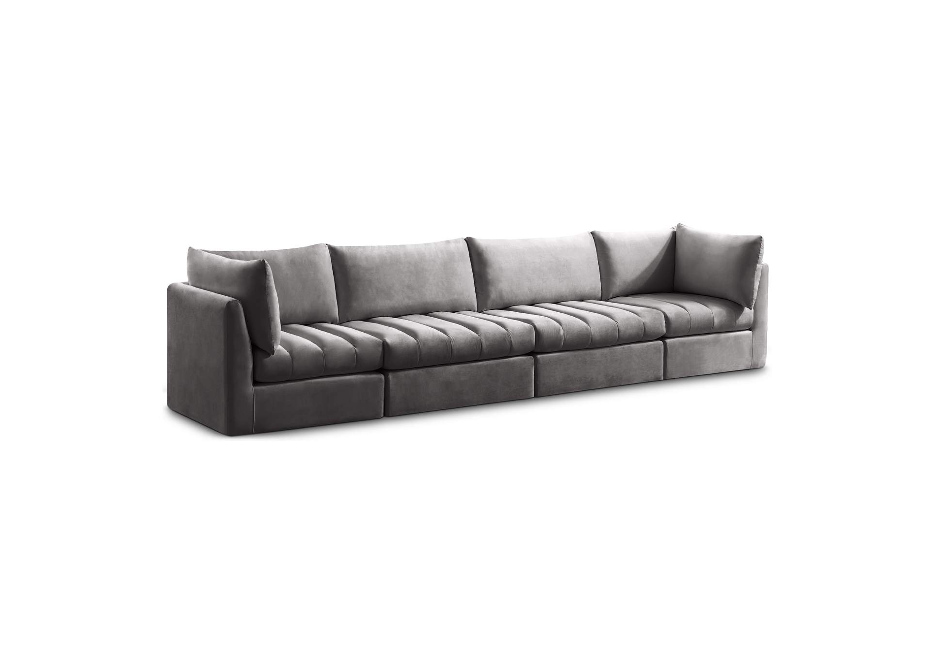 Jacob Grey Velvet Modular Sofa,Meridian Furniture