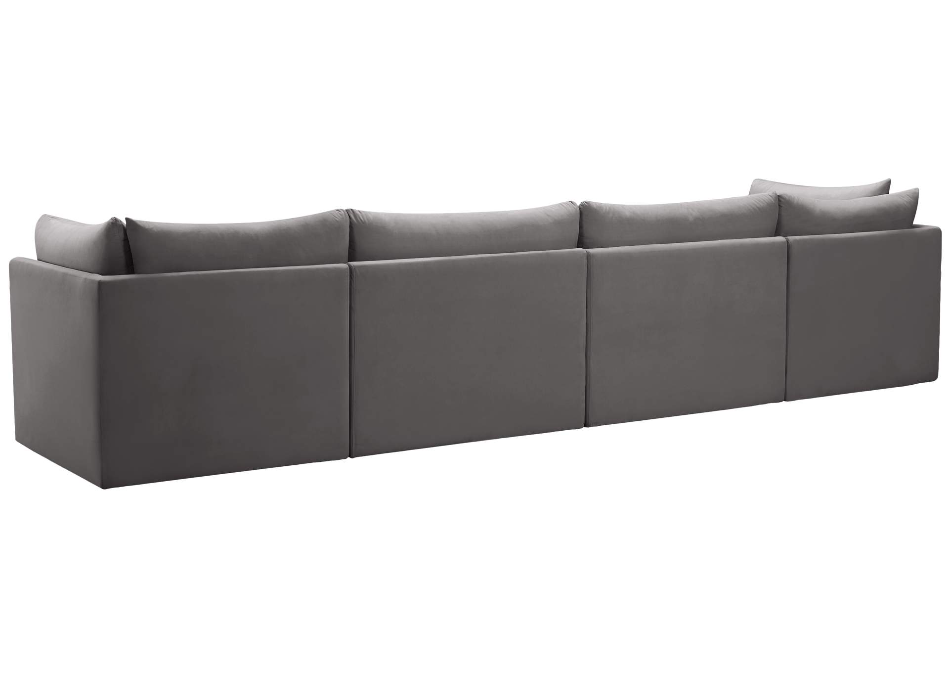 Jacob Grey Velvet Modular Sofa,Meridian Furniture