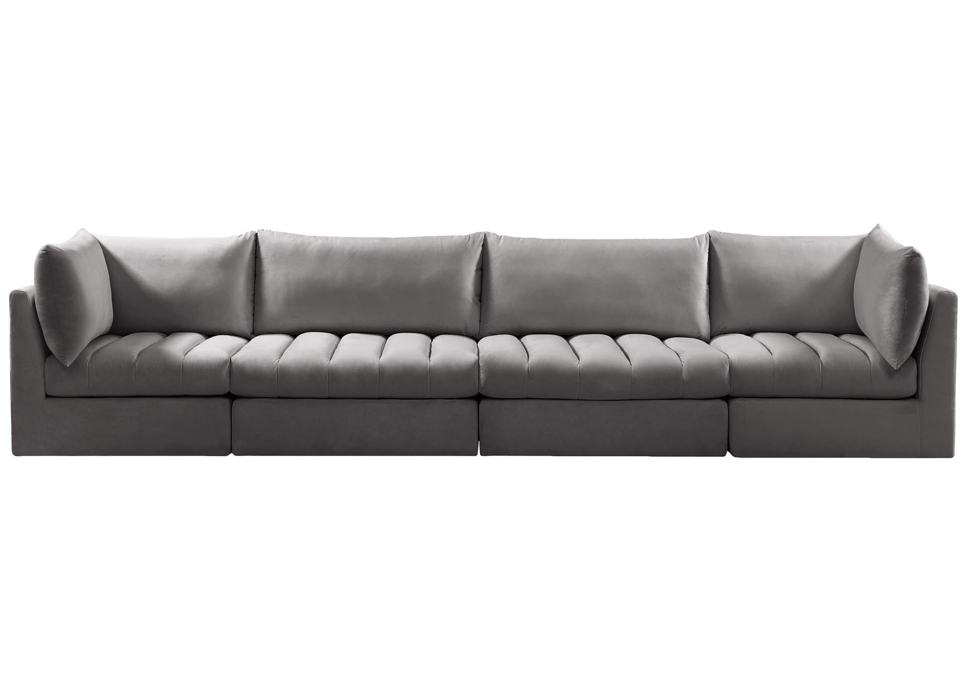 Jacob Grey Velvet Modular Sofa,Meridian Furniture