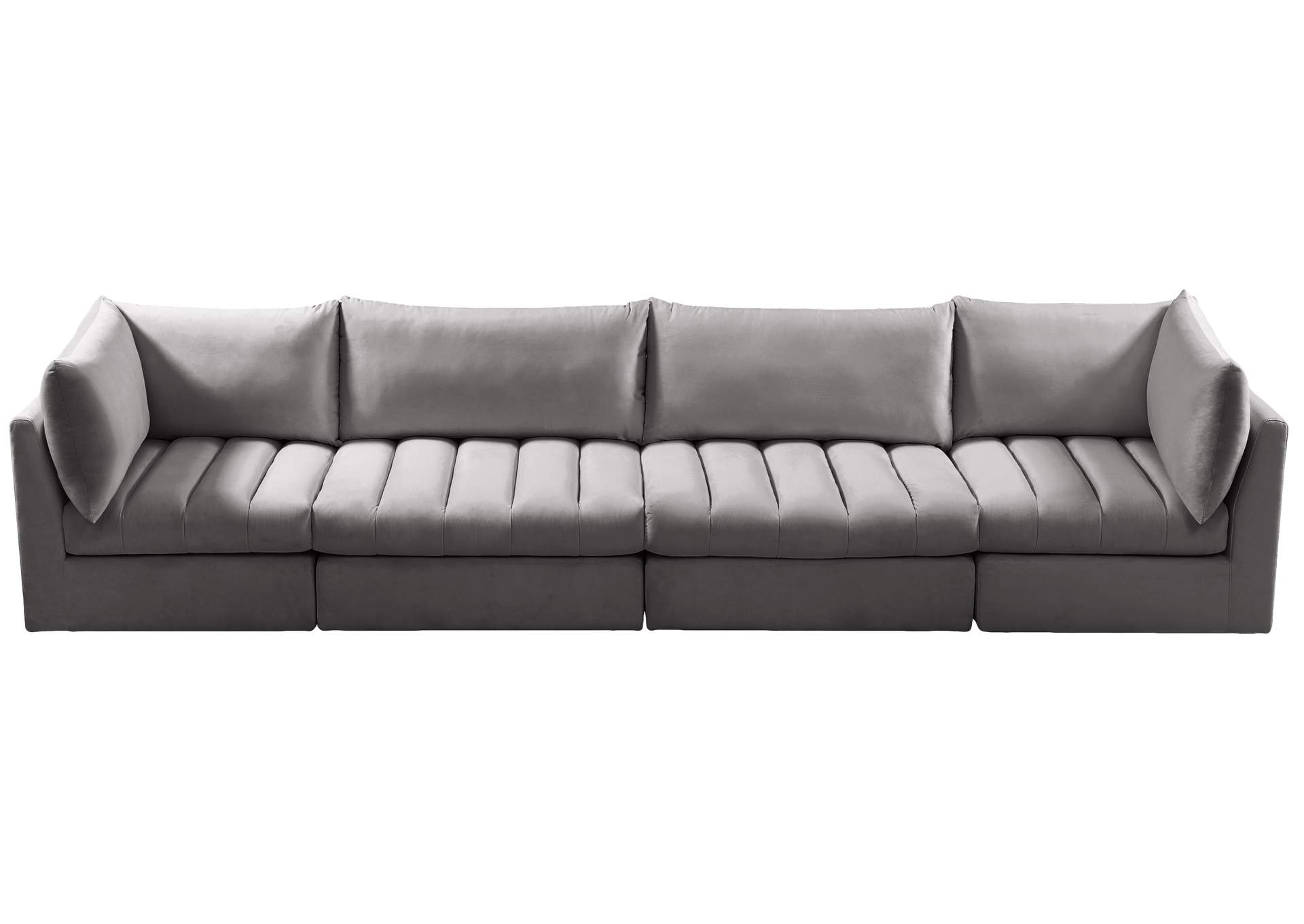 Jacob Grey Velvet Modular Sofa,Meridian Furniture