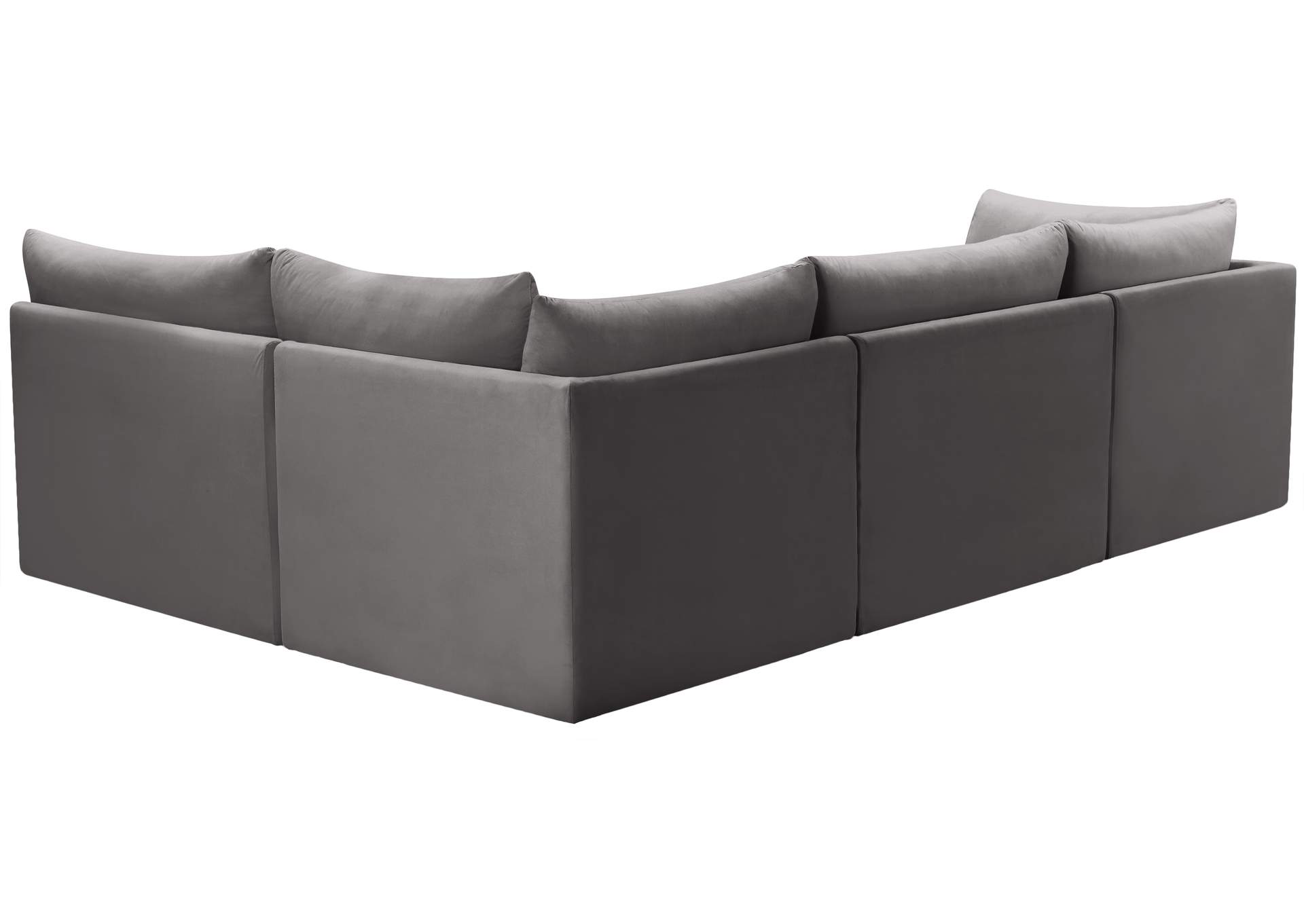 Jacob Grey Velvet Modular Sectional,Meridian Furniture