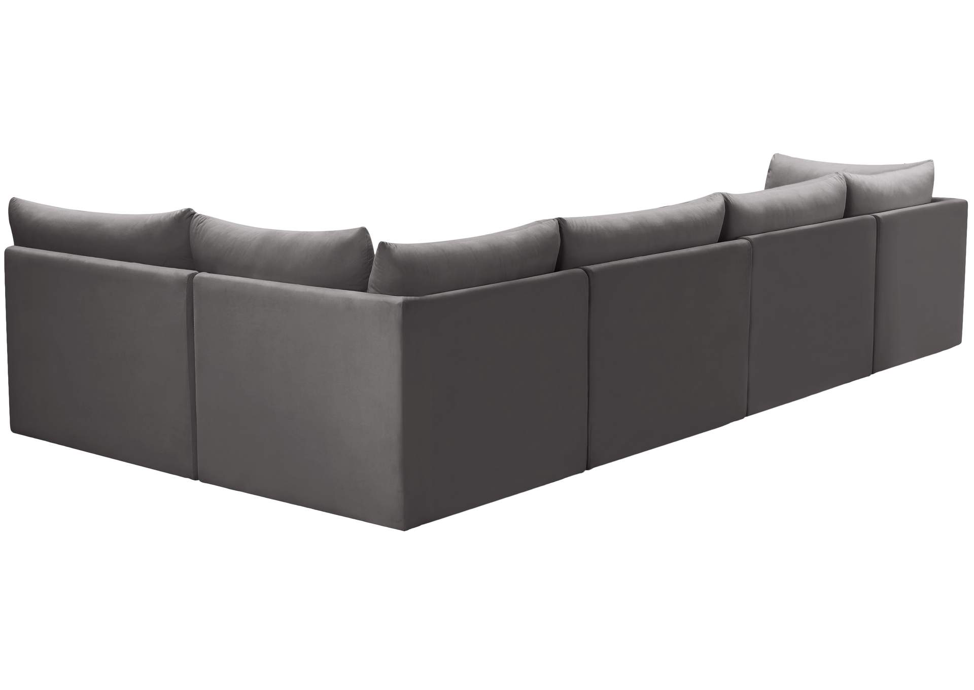 Jacob Grey Velvet Modular Sectional,Meridian Furniture