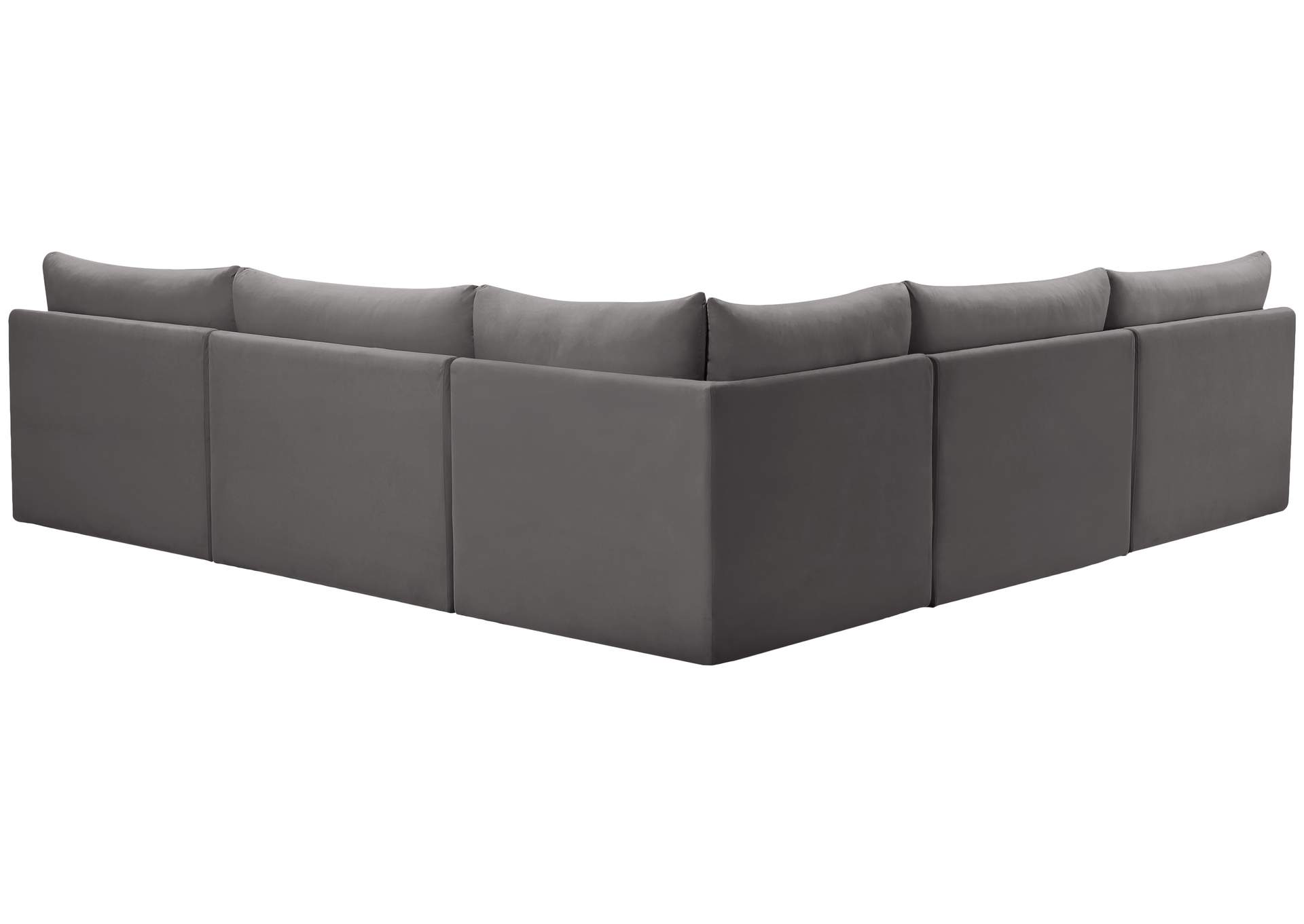 Jacob Grey Velvet Modular Sectional,Meridian Furniture