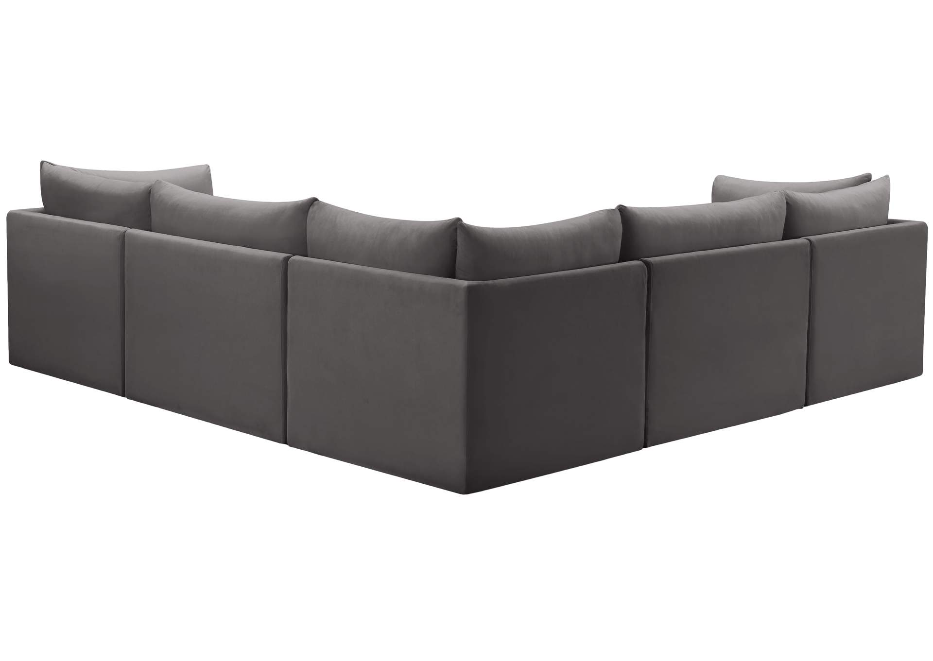 Jacob Grey Velvet Modular Sectional,Meridian Furniture