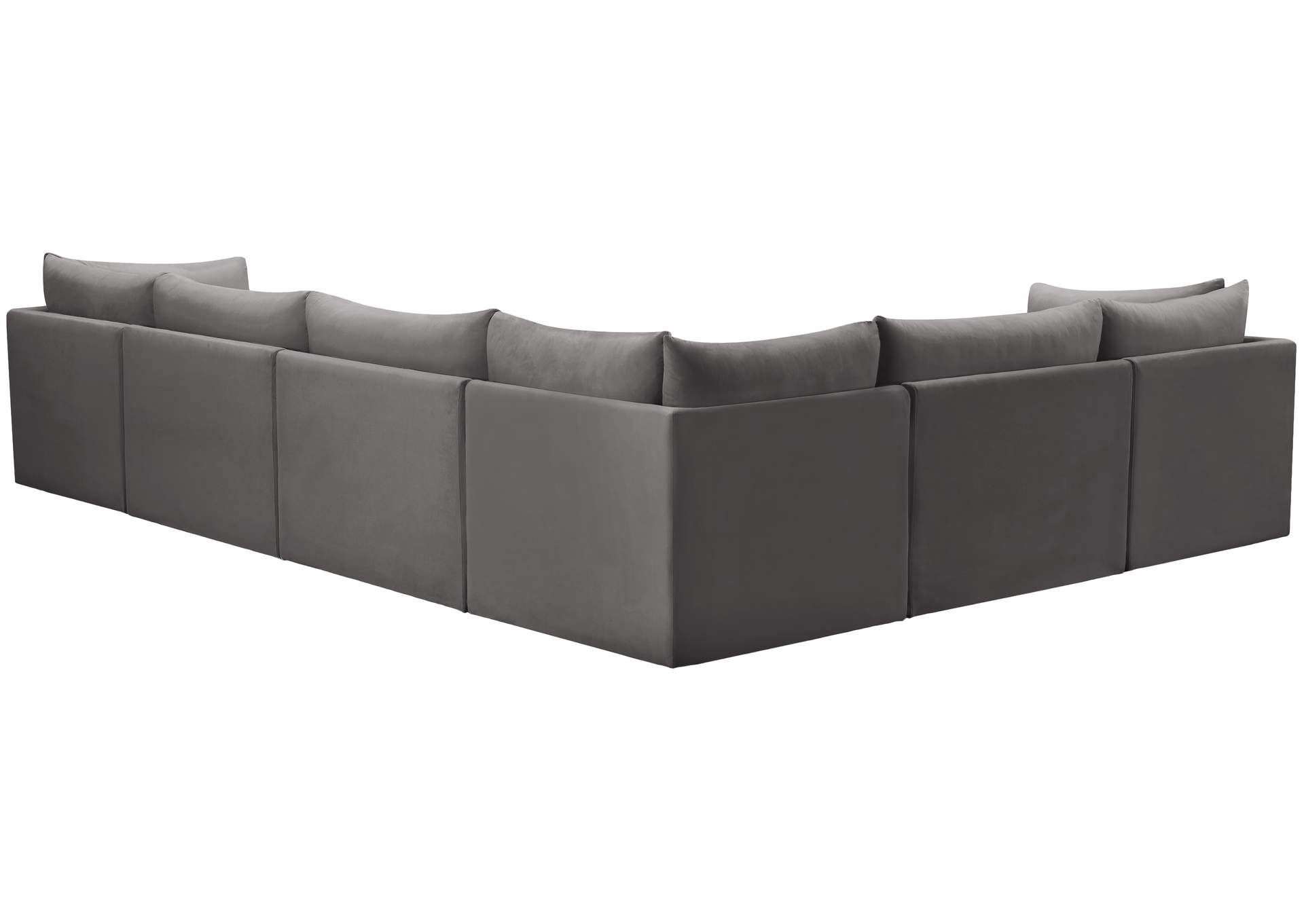 Jacob Grey Velvet Modular Sectional,Meridian Furniture