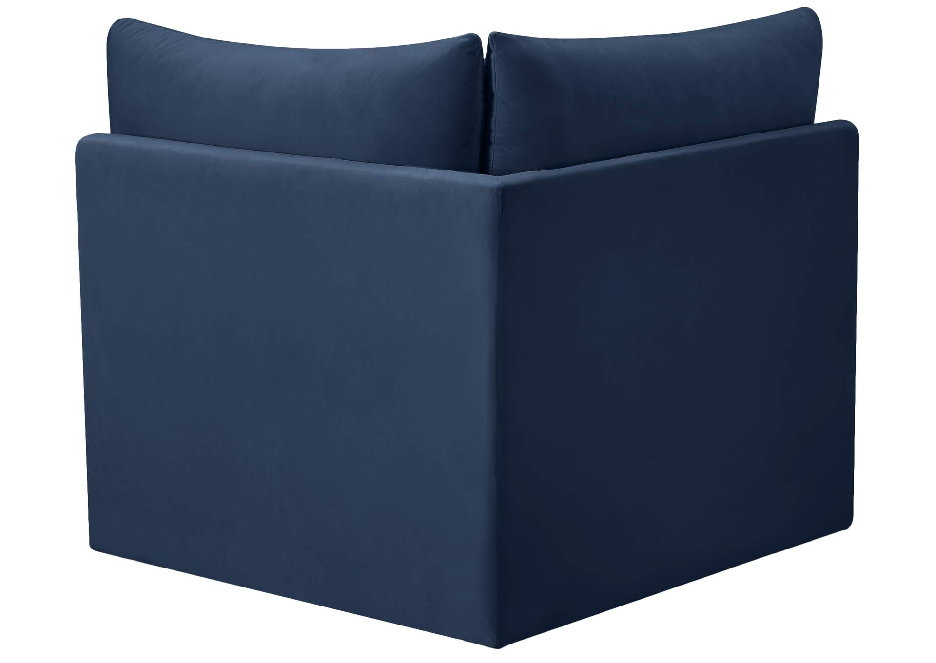 Jacob Navy Velvet Corner,Meridian Furniture