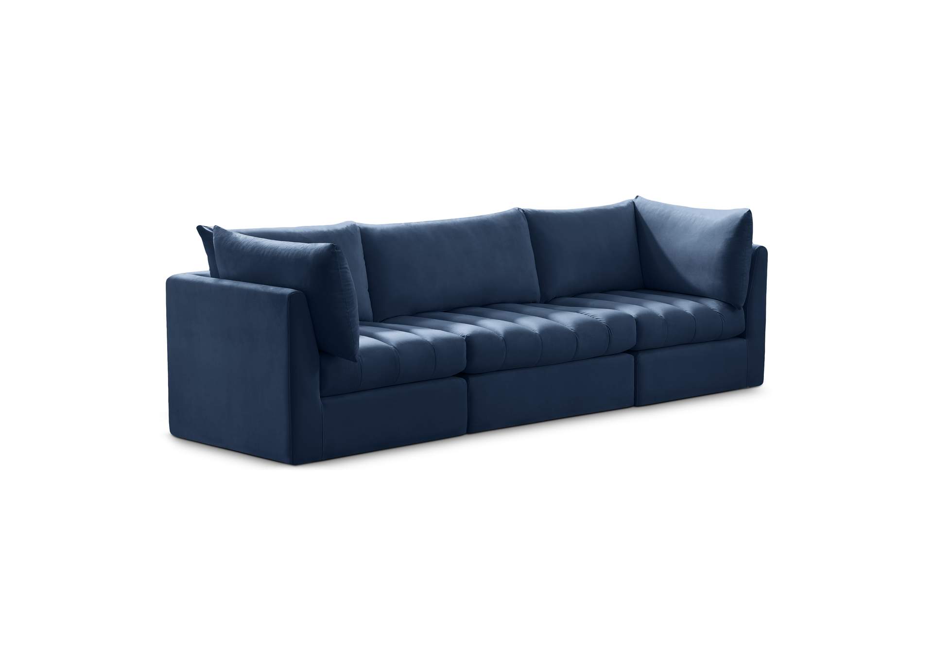 Jacob Navy Velvet Modular Sofa,Meridian Furniture