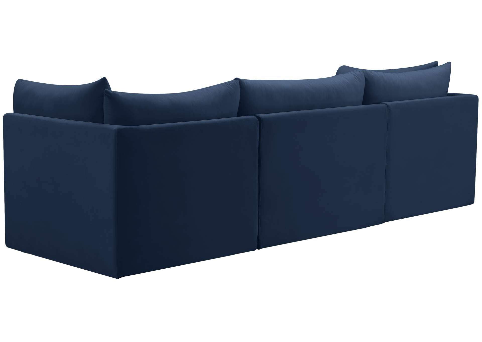 Jacob Navy Velvet Modular Sofa,Meridian Furniture