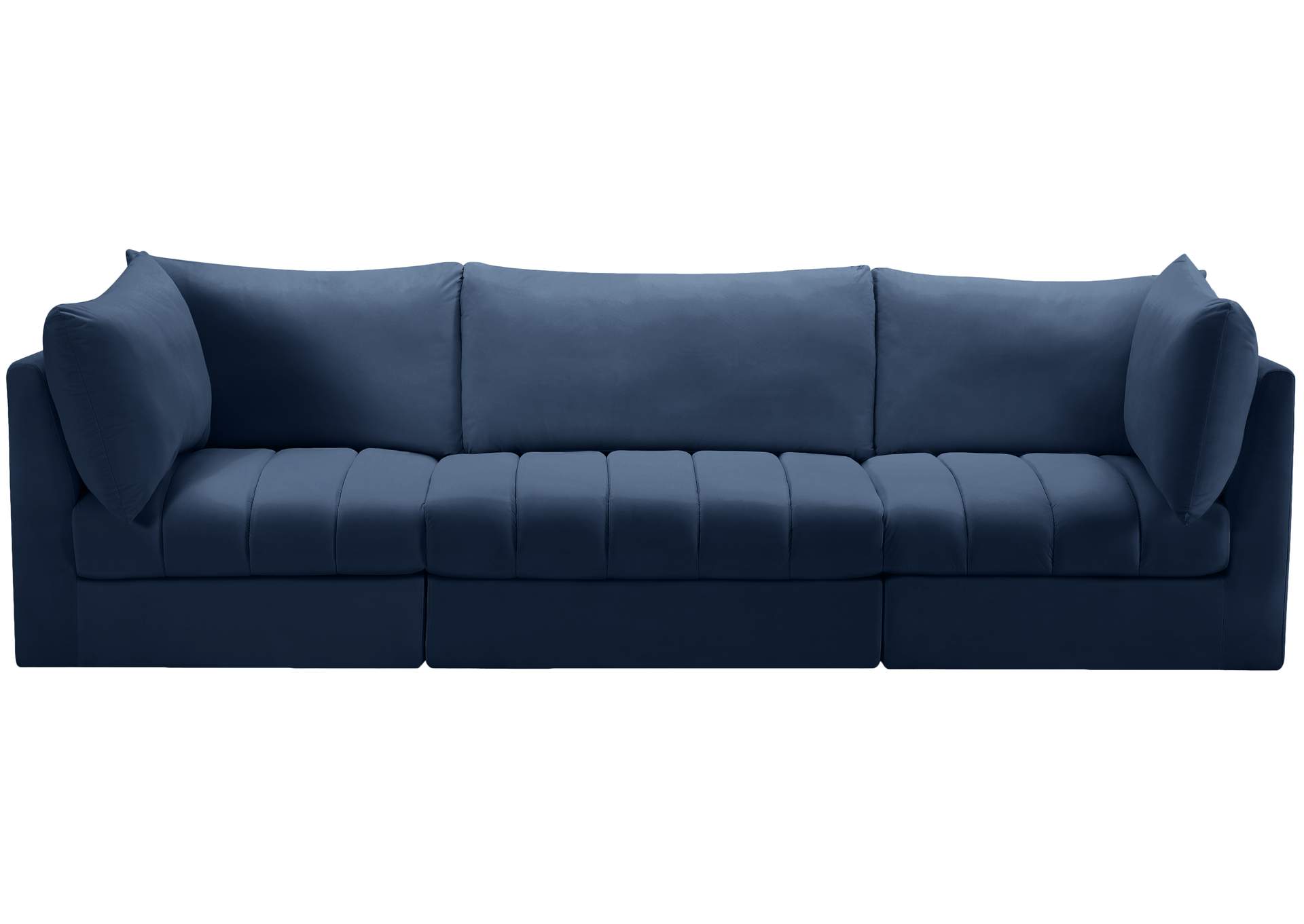 Jacob Navy Velvet Modular Sofa,Meridian Furniture