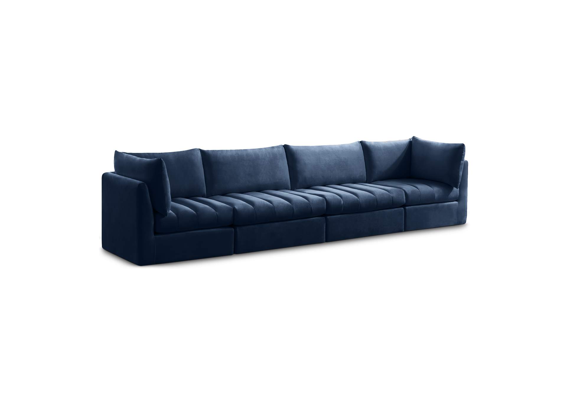 Jacob Navy Velvet Modular Sofa,Meridian Furniture