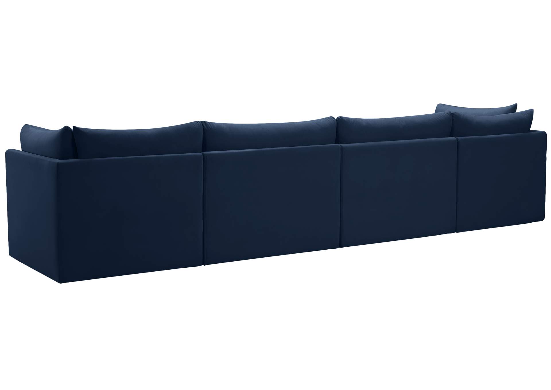 Jacob Navy Velvet Modular Sofa,Meridian Furniture